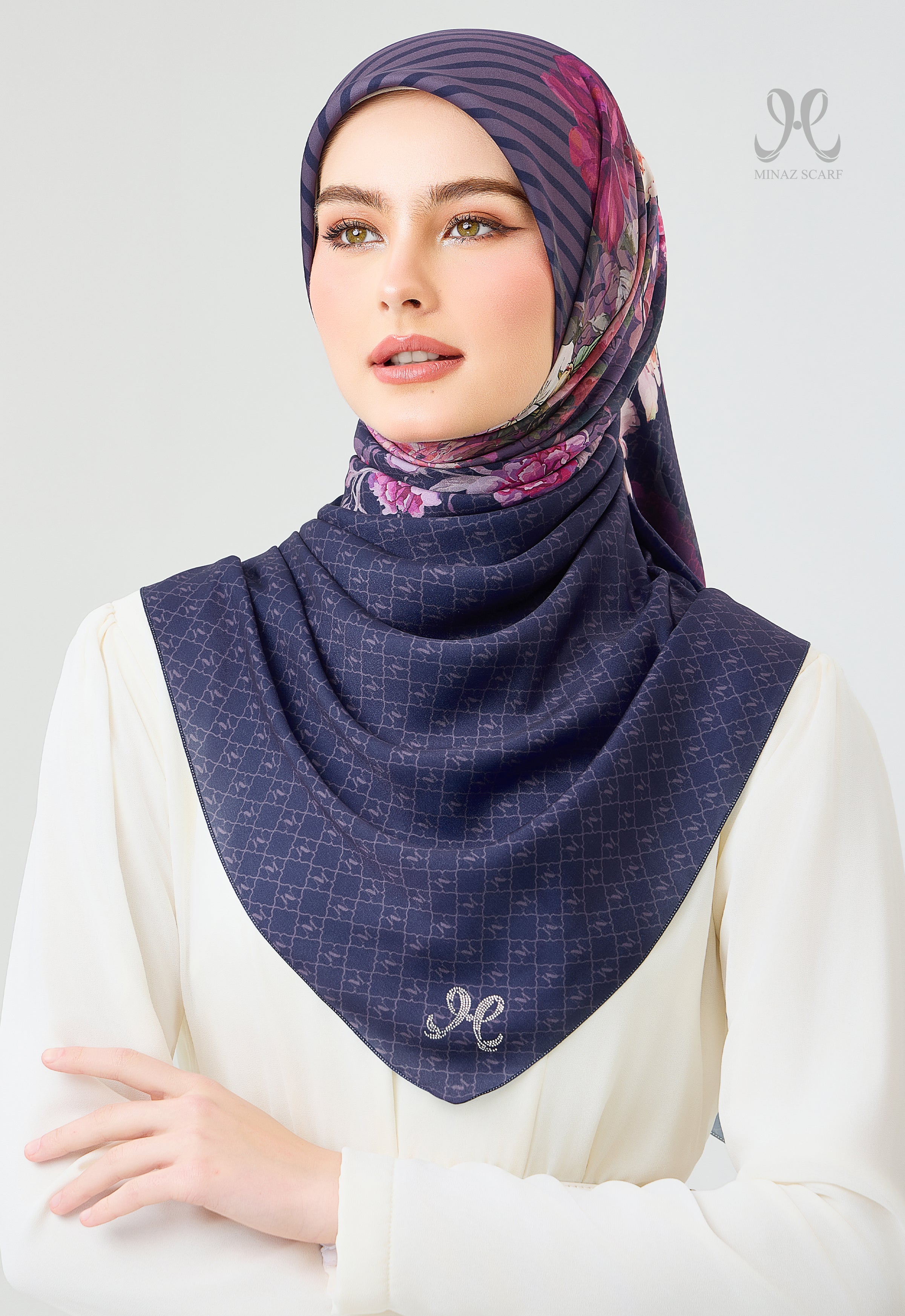 MINAZ Scarf | Louisa - Dark Purple