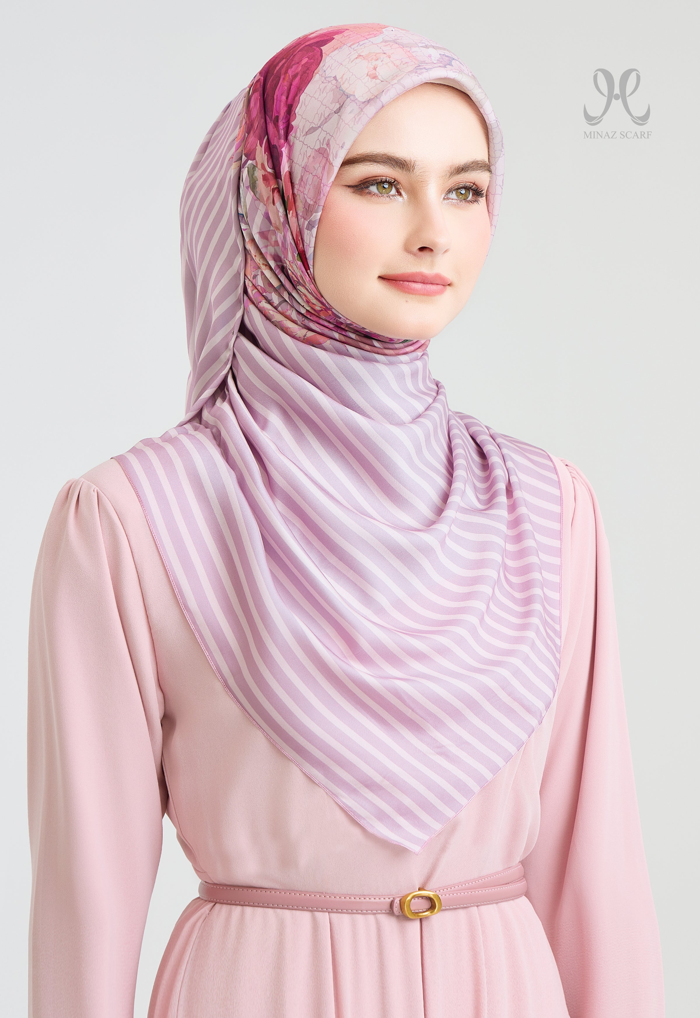 MINAZ Scarf | Louisa - Purple Pink