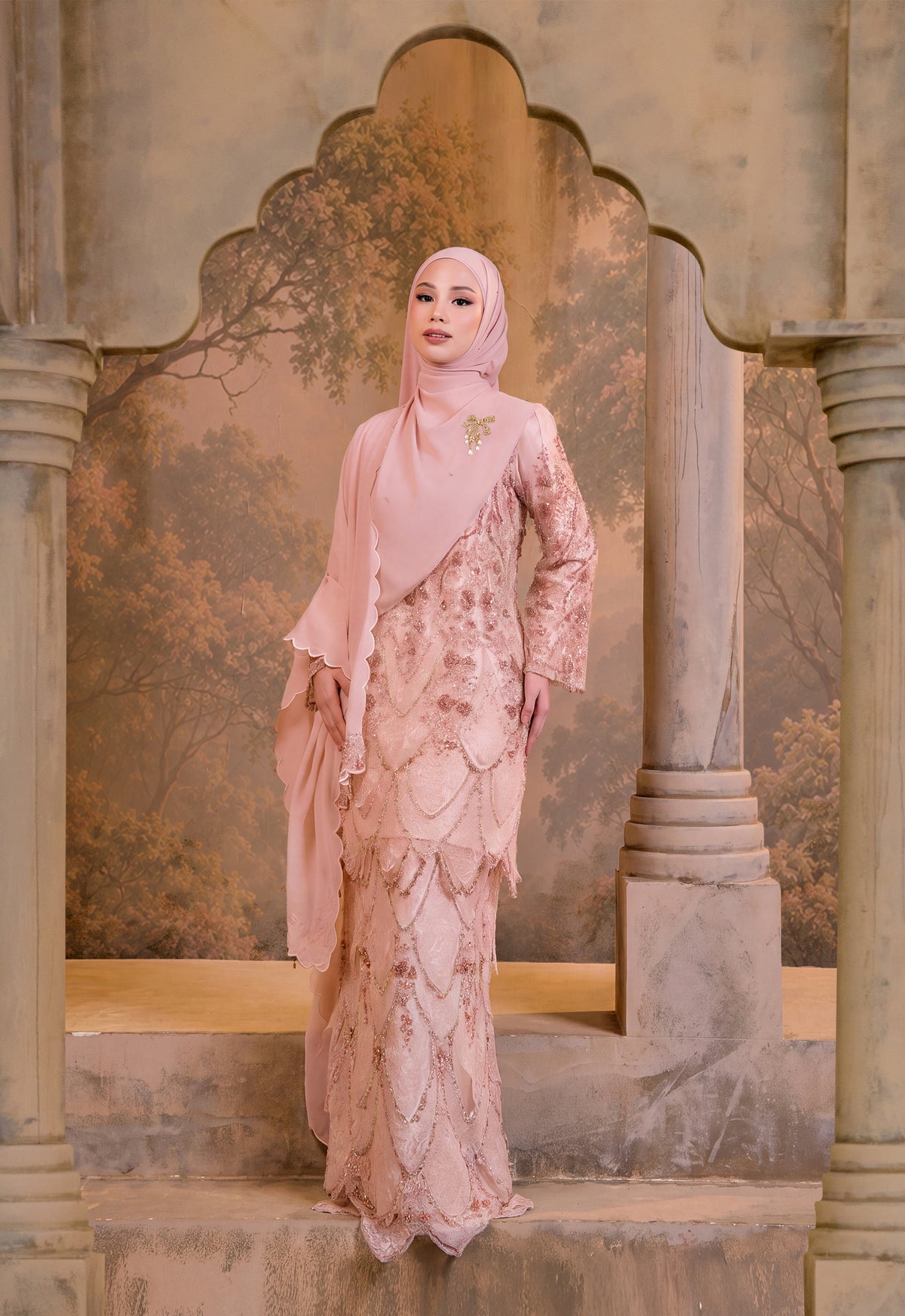 BESPOKE SERIES | MAHARANI KURUNG - PASTEL PINK
