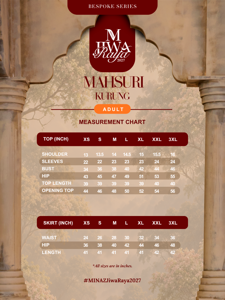 BESPOKE SERIES | MAHSURi KURUNG (KURUNG RIAW)  - NUDE