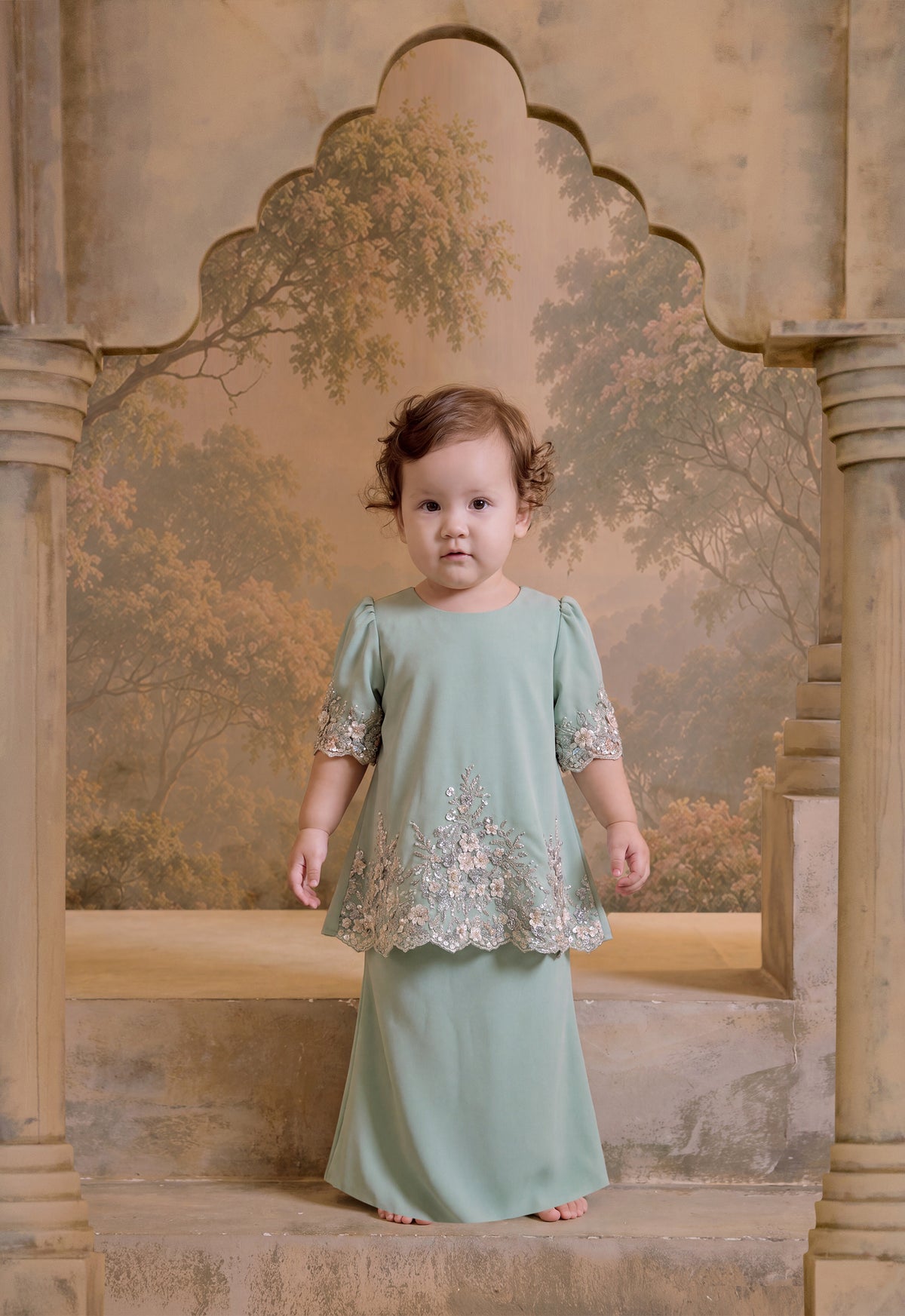 SUPER LUXE SERIES |MANOHARA BABY DRESS 2.0 - TIFFANY