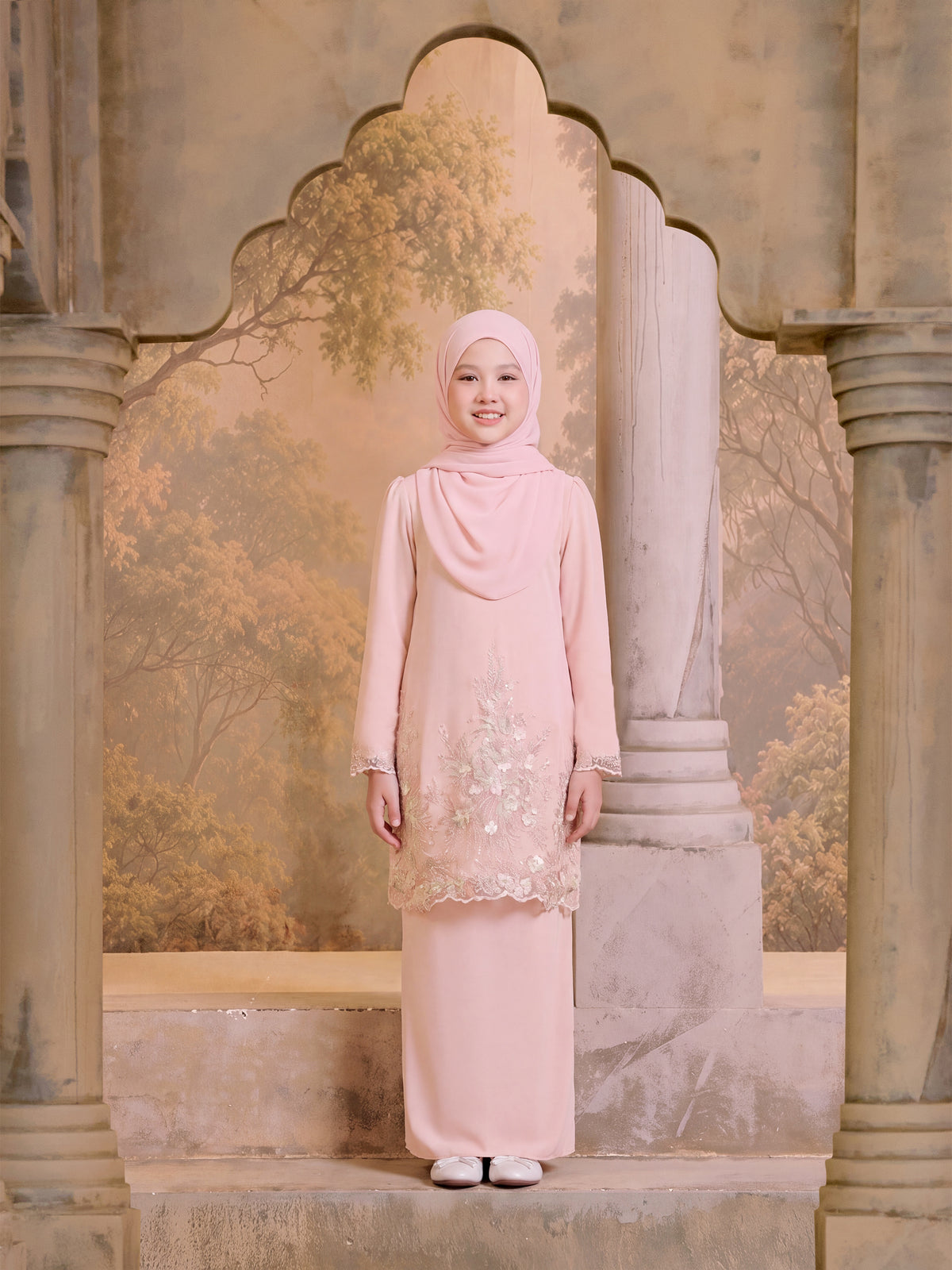 SUPER LUXE SERIES |MANOHARA KURUNG KIDS 2.0 - PASTEL PINK