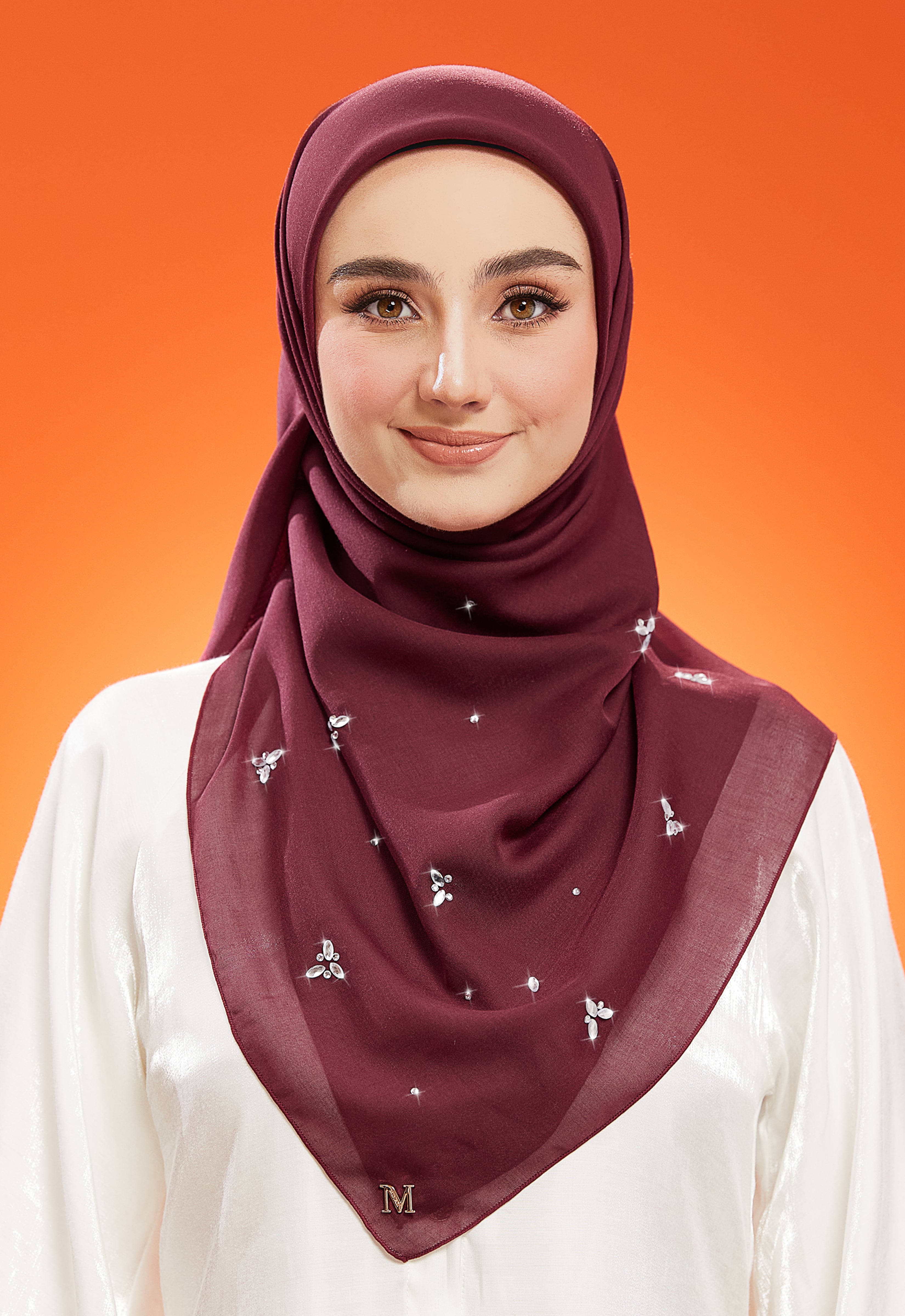 IRIS PLAIN STONE BAWAL - MAROON