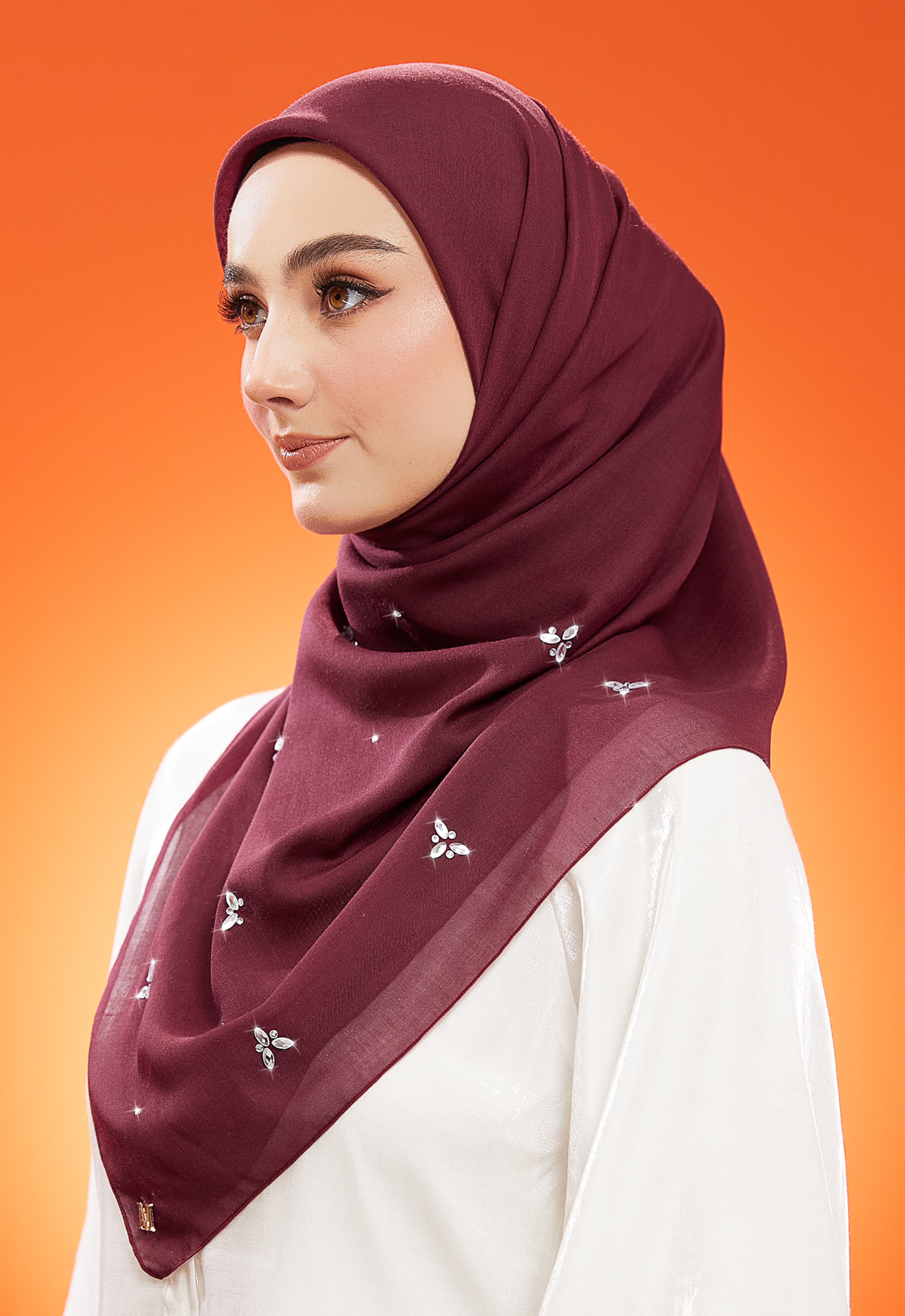 IRIS PLAIN STONE BAWAL - MAROON