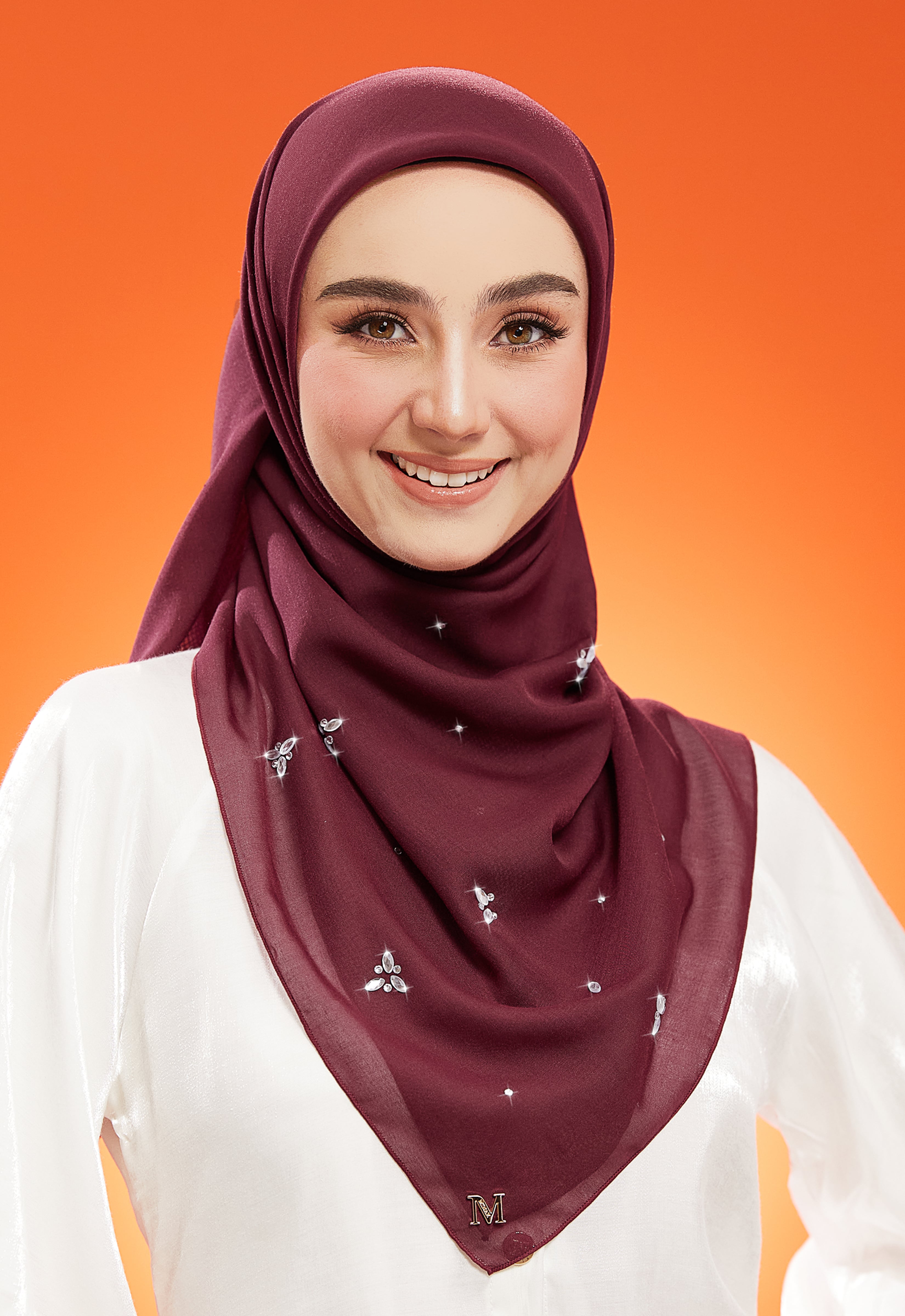 IRIS PLAIN STONE BAWAL - MAROON