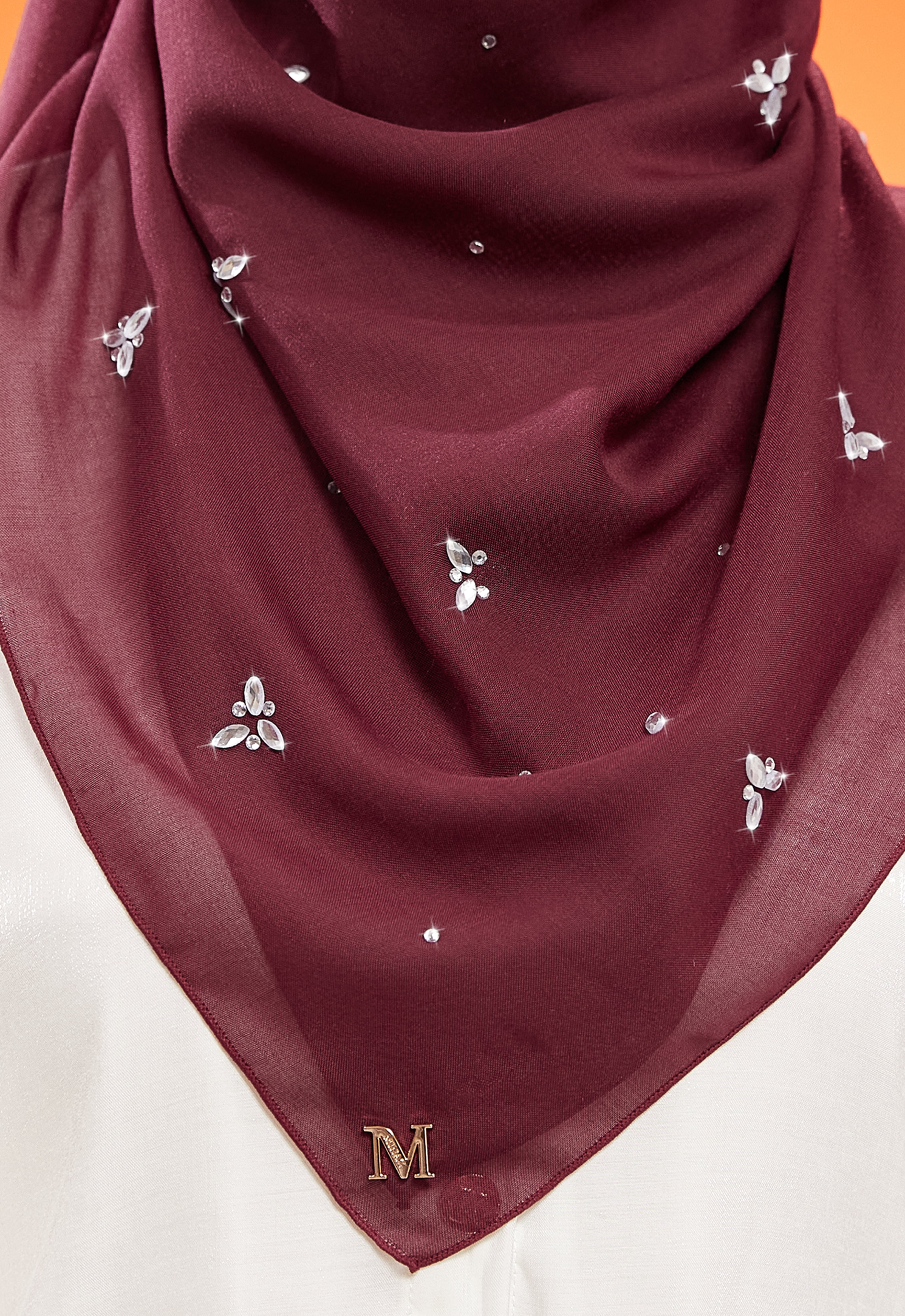 IRIS PLAIN STONE BAWAL - MAROON