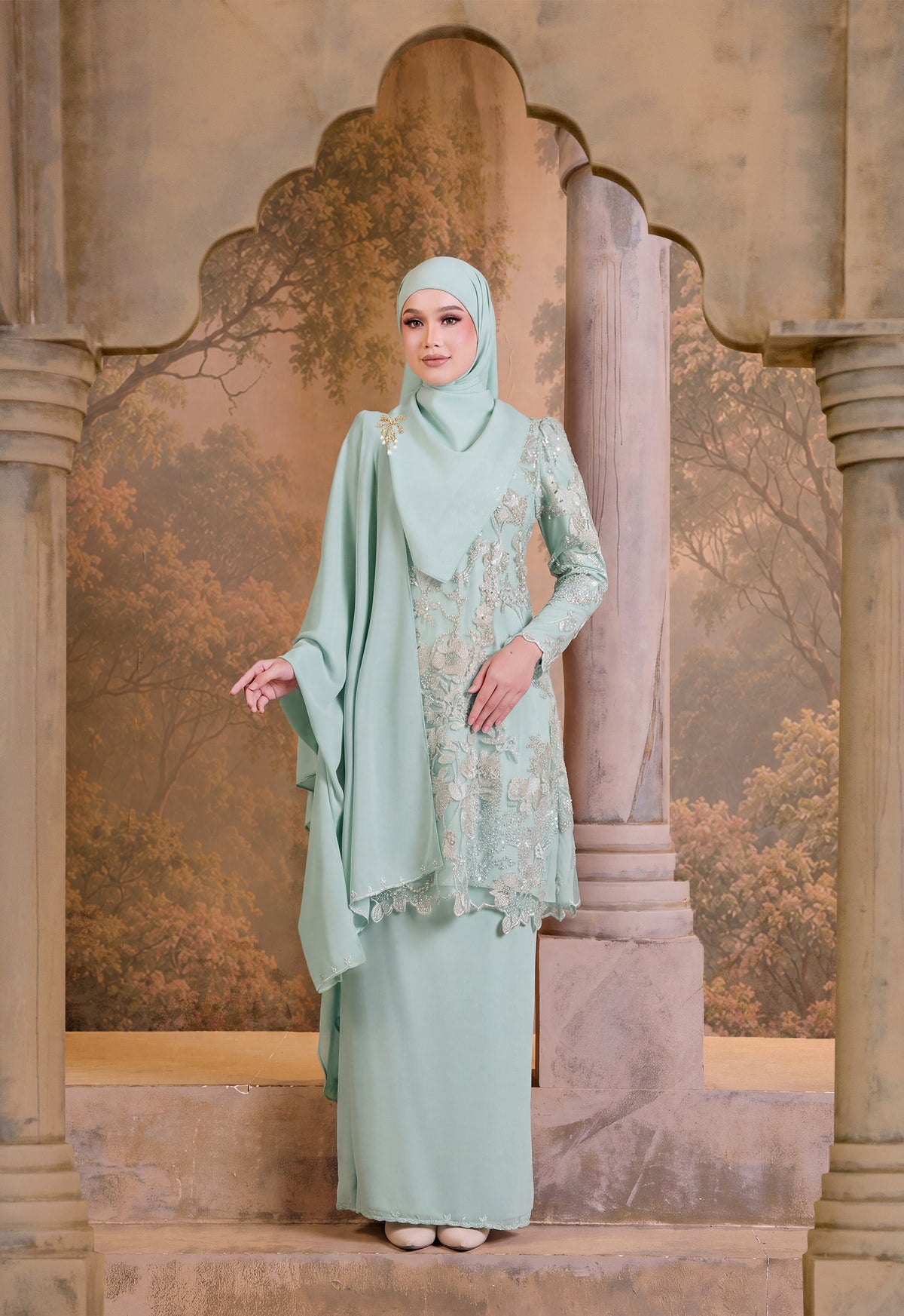 BESPOKE SERIES | MAYANGSARI KURUNG (KURUNG RIAW)  - MINT GREEN