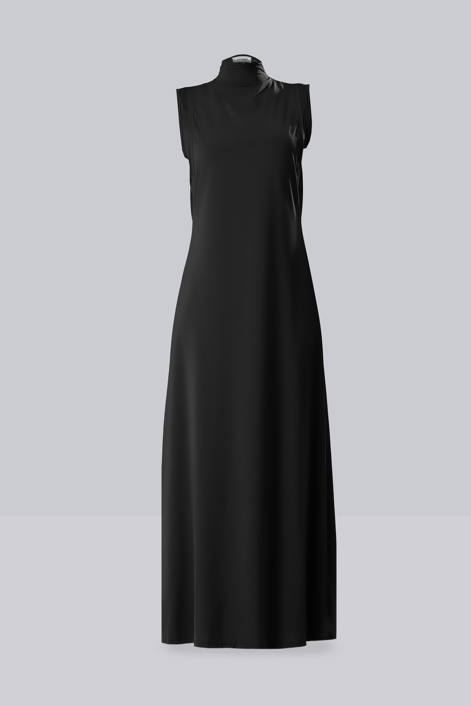 INDAH SLEEVELESS INNER DRESS - BLACK