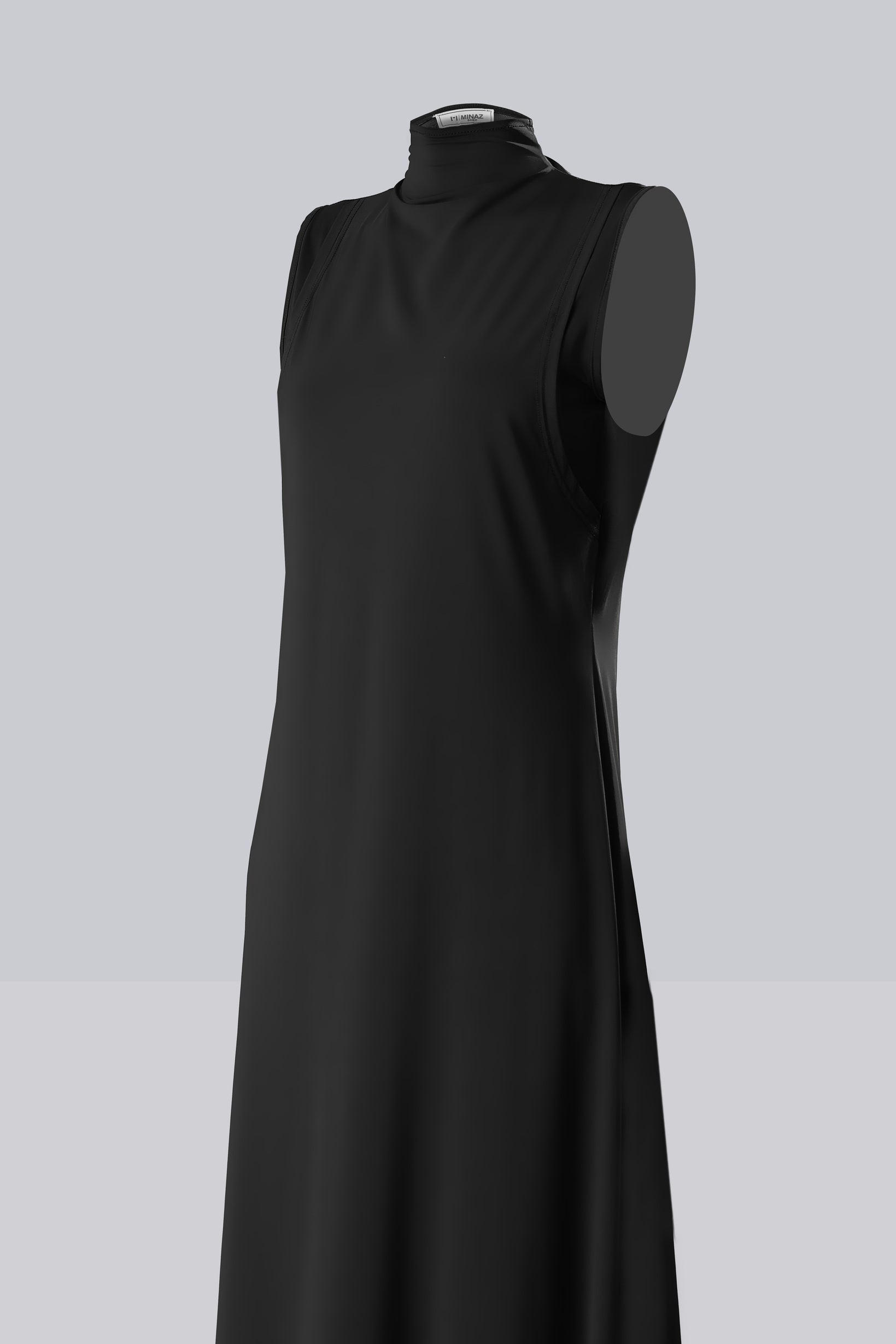 INDAH SLEEVELESS INNER DRESS - BLACK