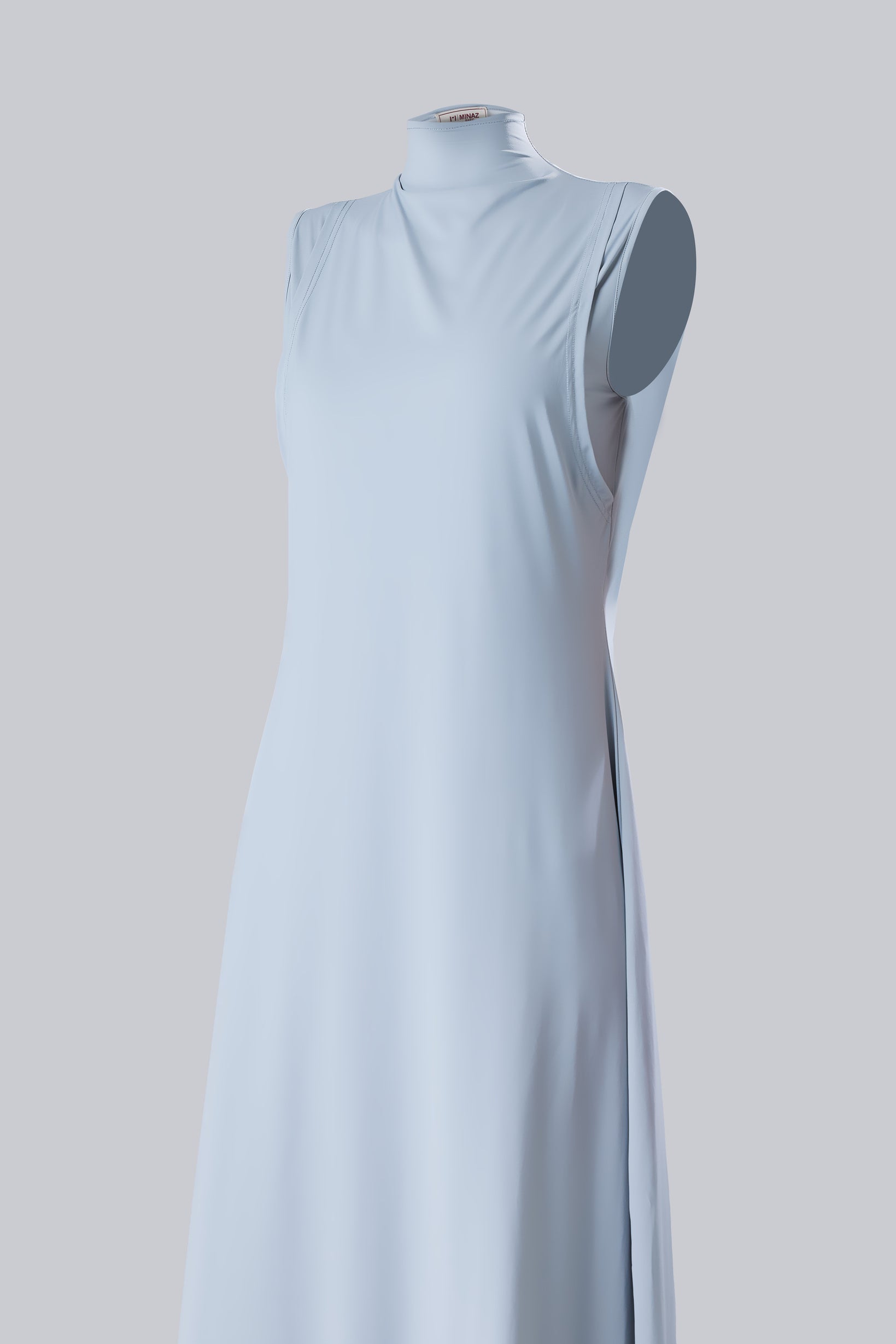 INDAH SLEEVELESS INNER DRESS - BLUE GRAY