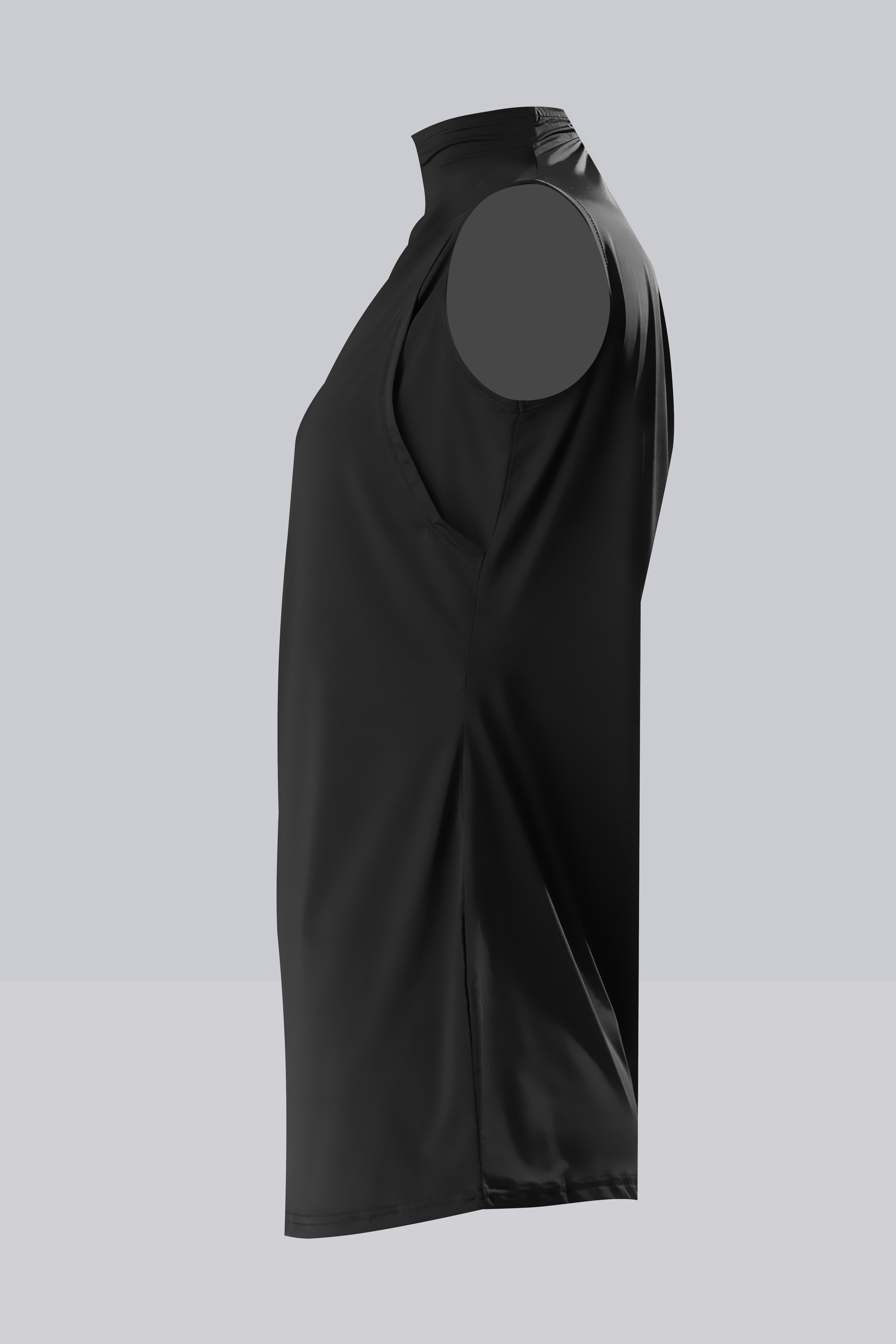 HAWA SLEEVELESS INNER TOP - BLACK