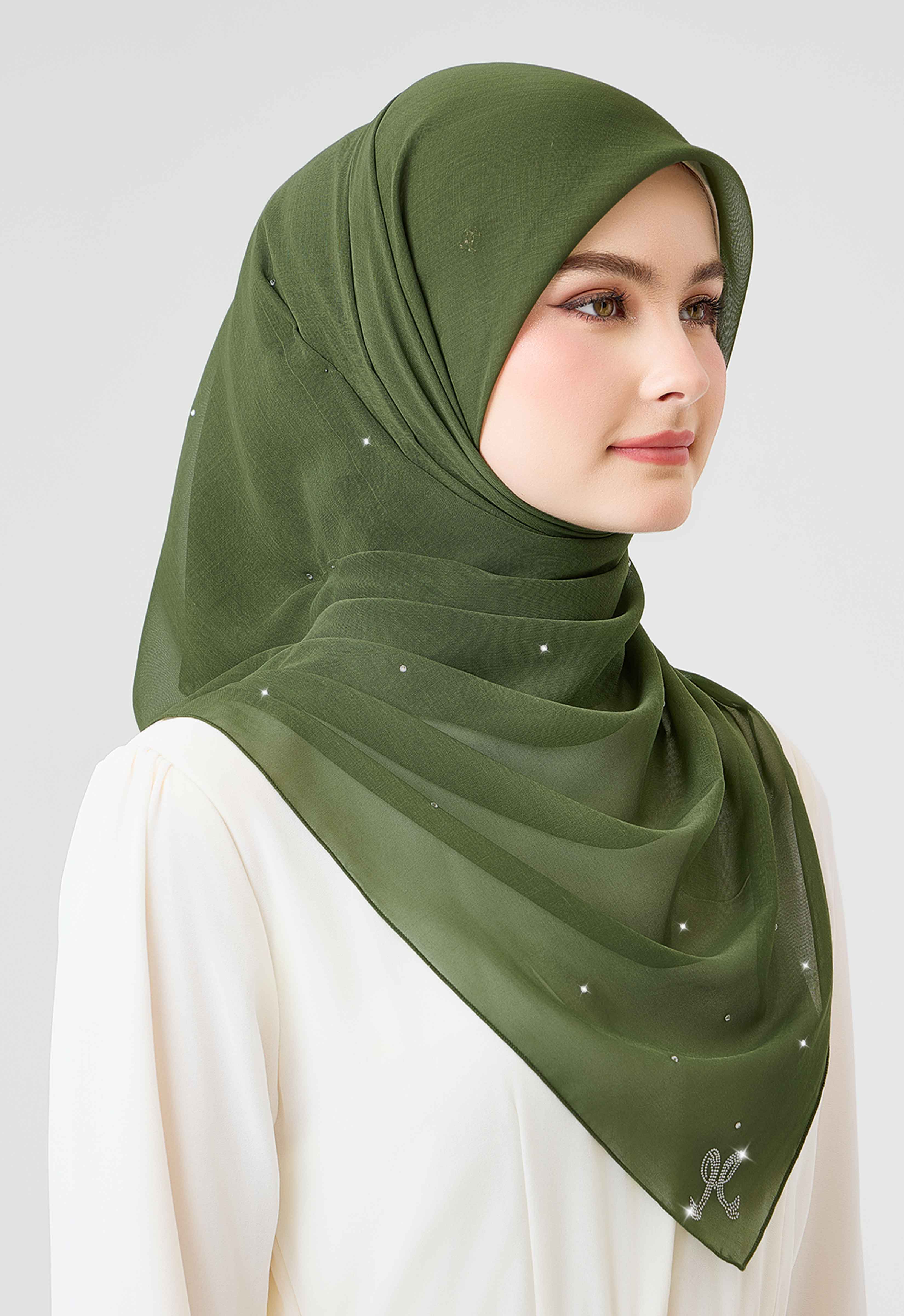Swarovski Plain Stone - Army Green