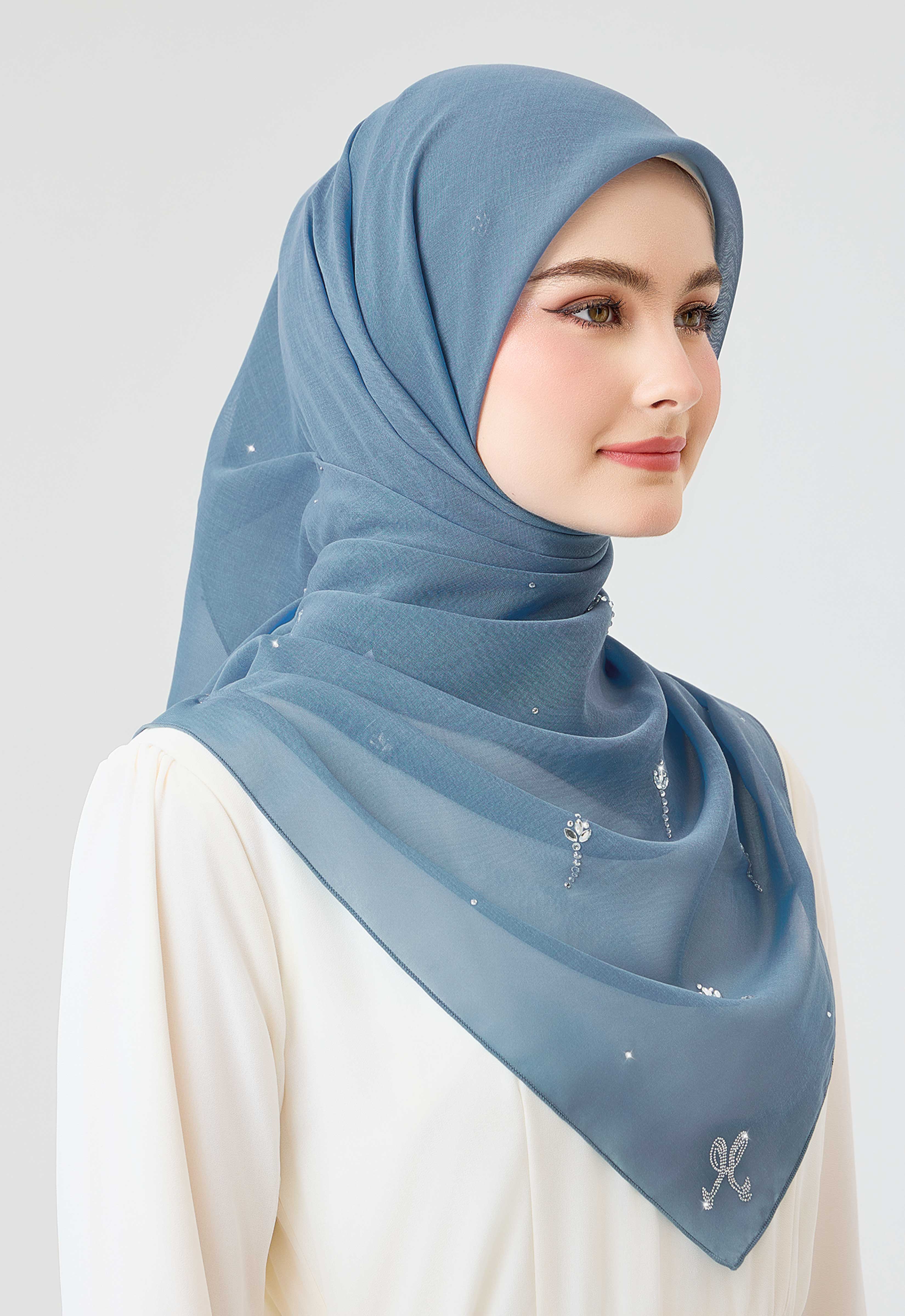 Tulip Plain Stone - Dusty Blue