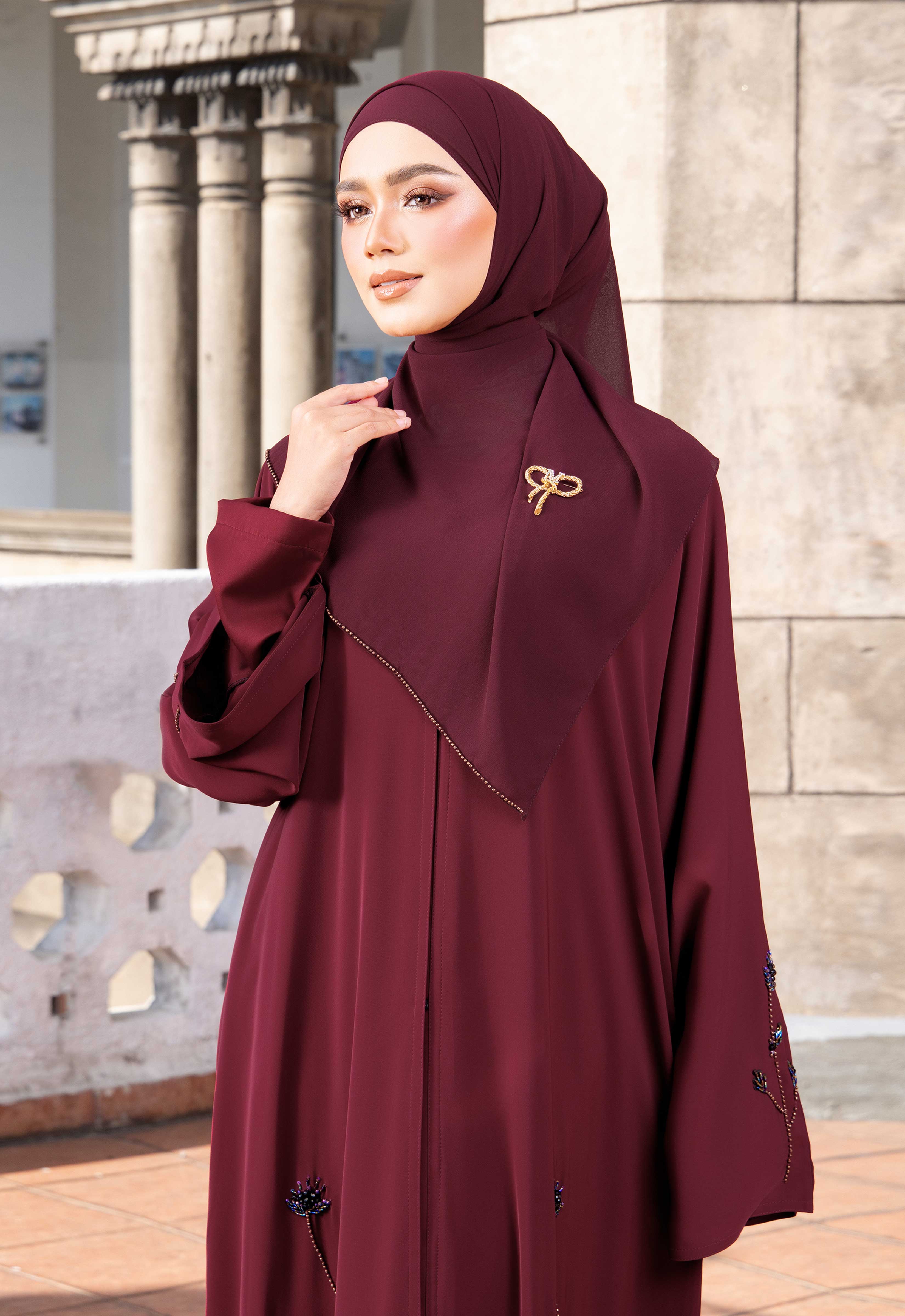 MAYSA ABAYA - MAROON