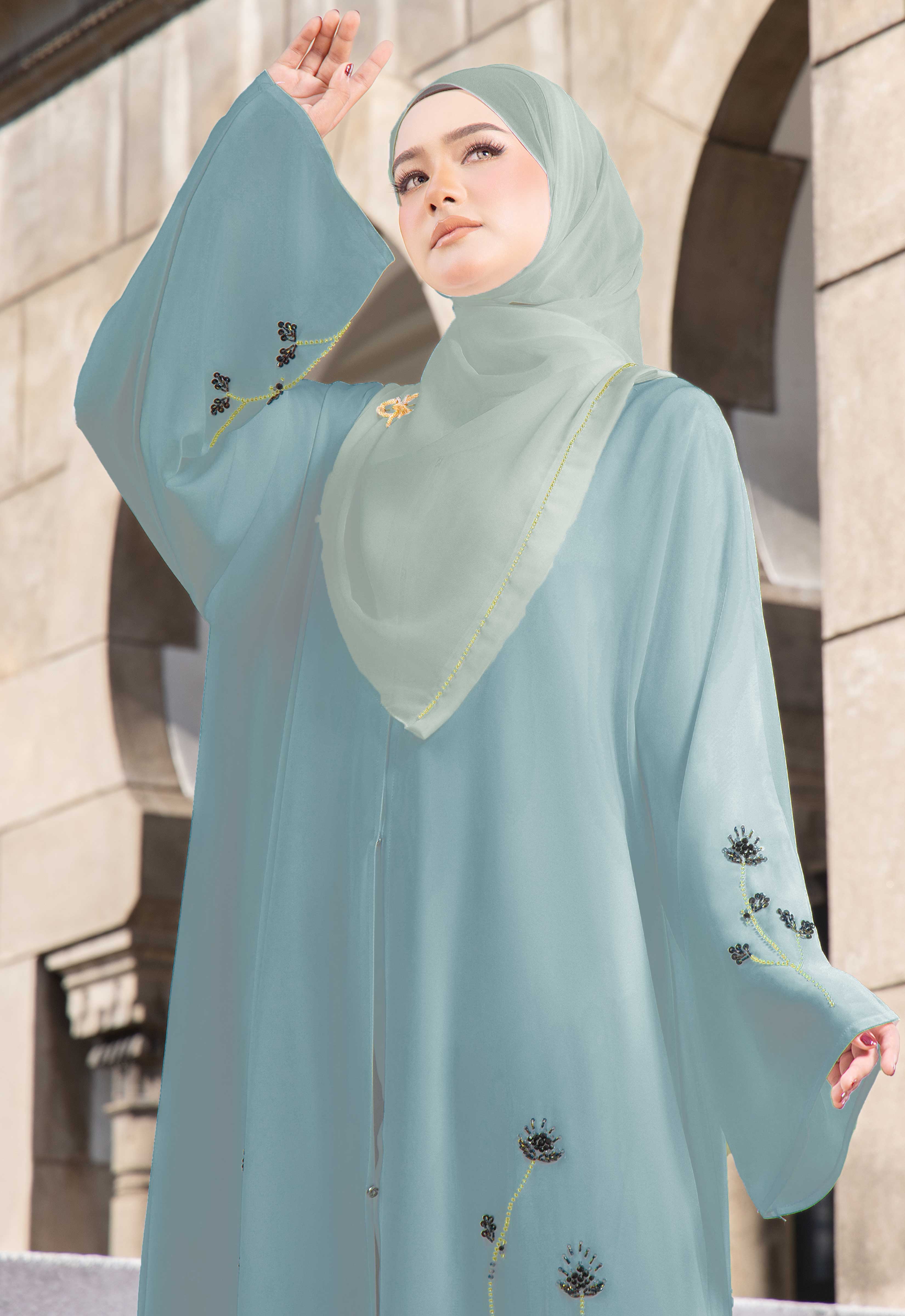 MAYSA ABAYA - MINT BLUE