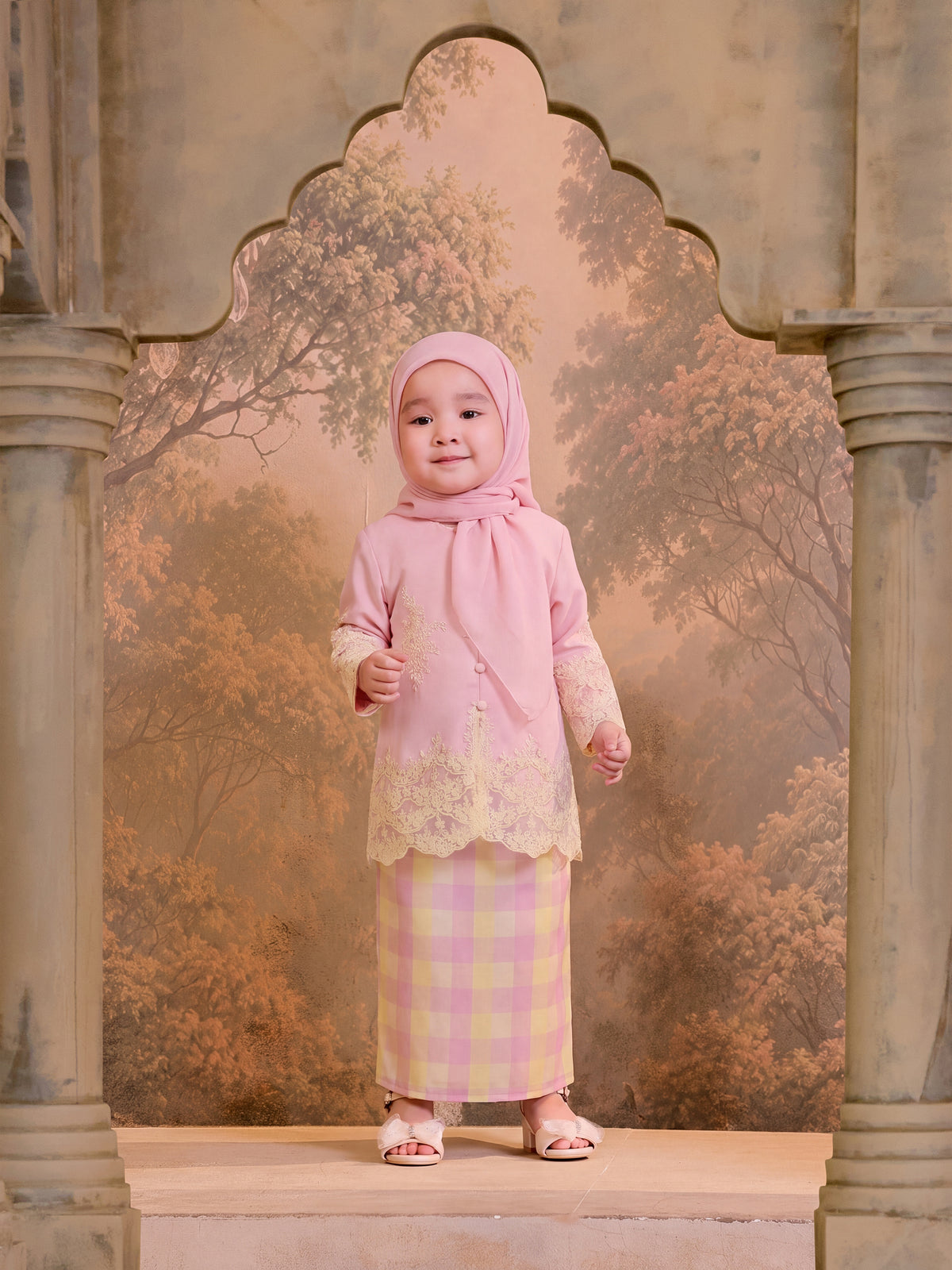 NILAM SERIES | NILAM LACEY KEBAYA KIDS - BANANA STRAWBERRY