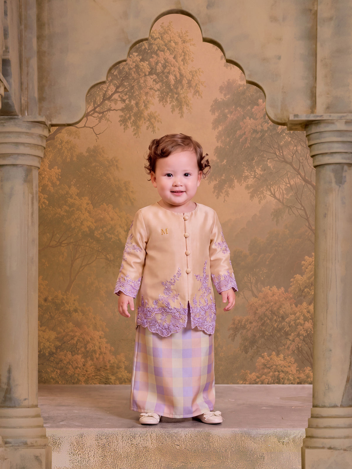 NILAM SERIES | NILAM LACEY KEBAYA BABY - BUTTERMILK LAVENDER