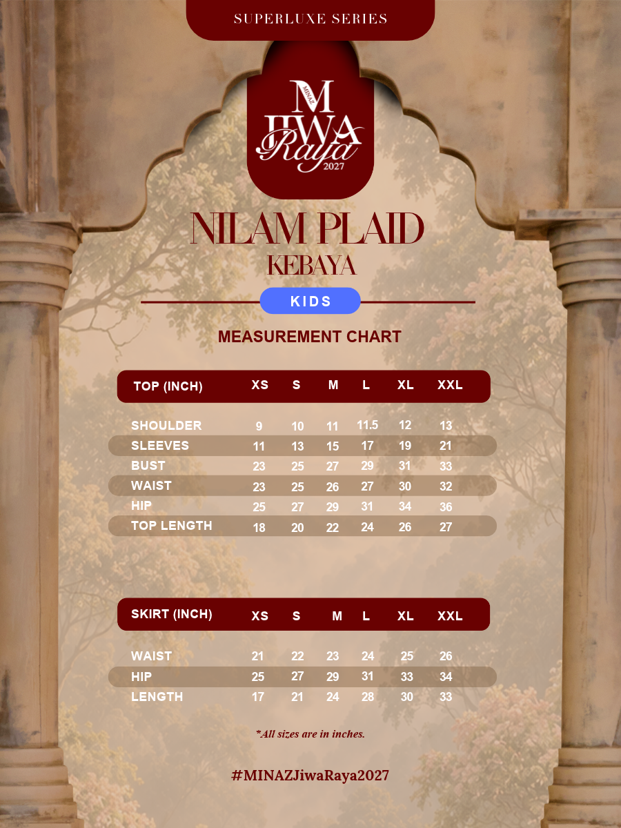 NILAM SERIES | NILAM LACEY KEBAYA KIDS - FOREST PLUM