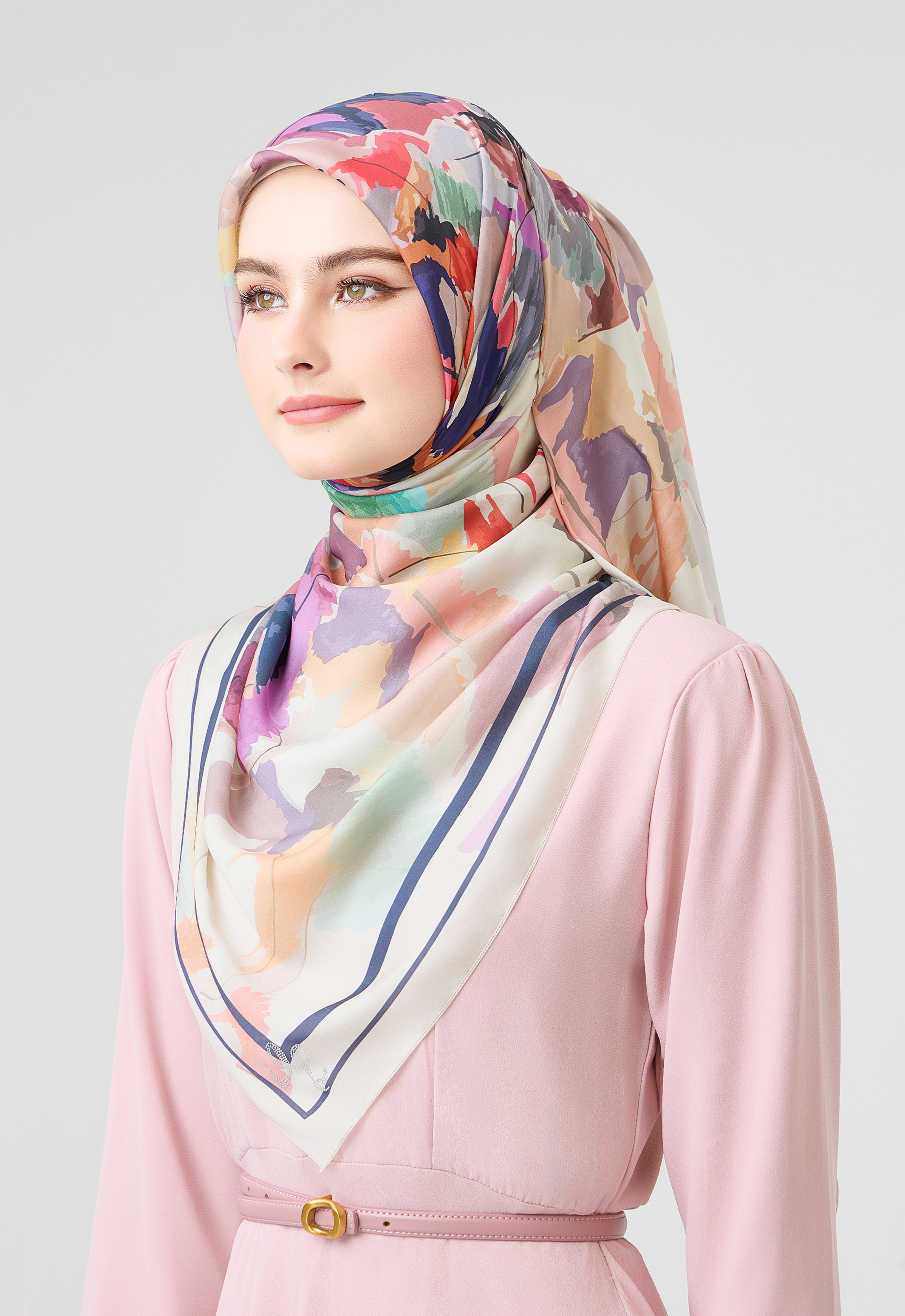 MINAZ Scarf | Origami - Beige