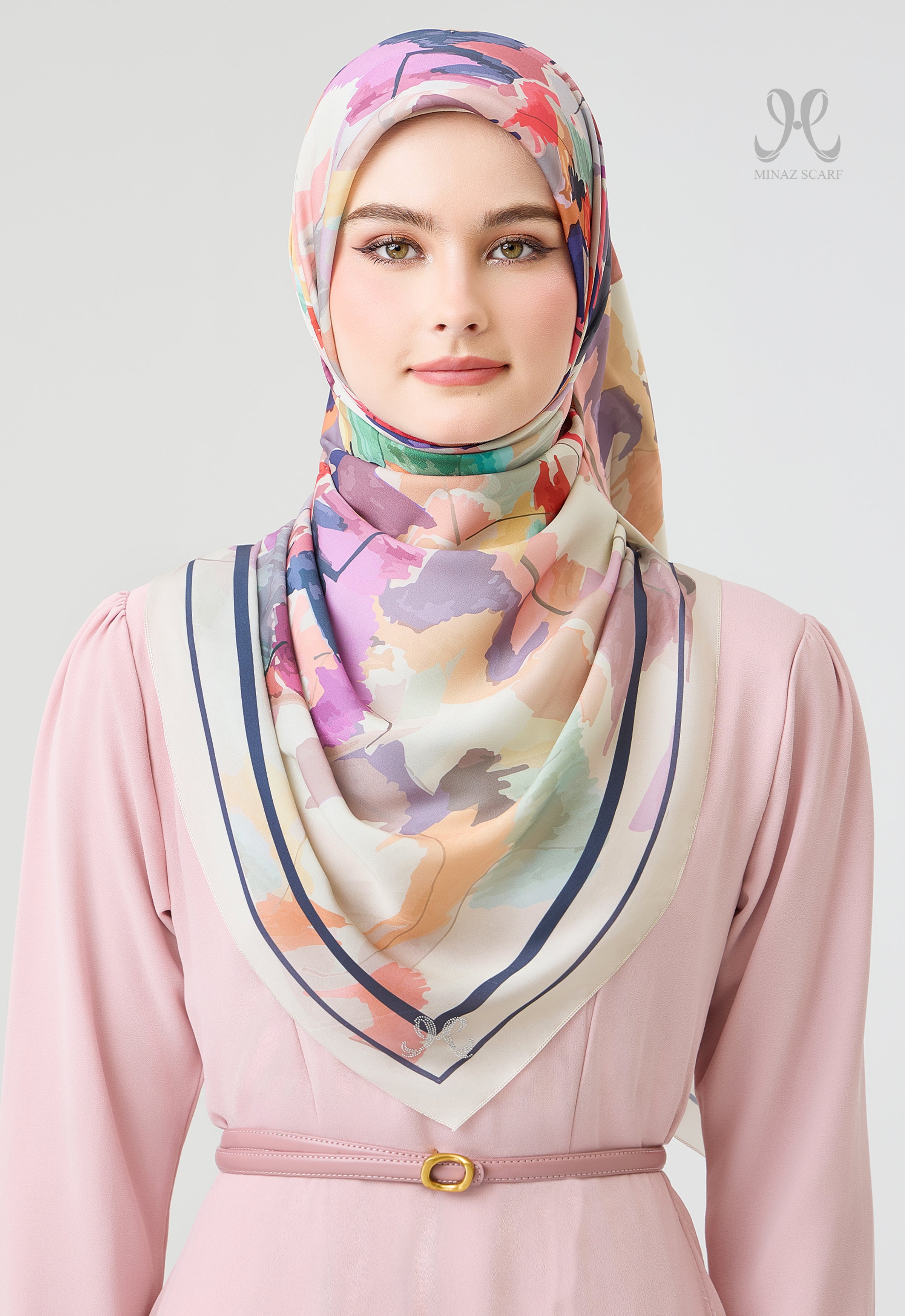 MINAZ Scarf | Origami - Beige