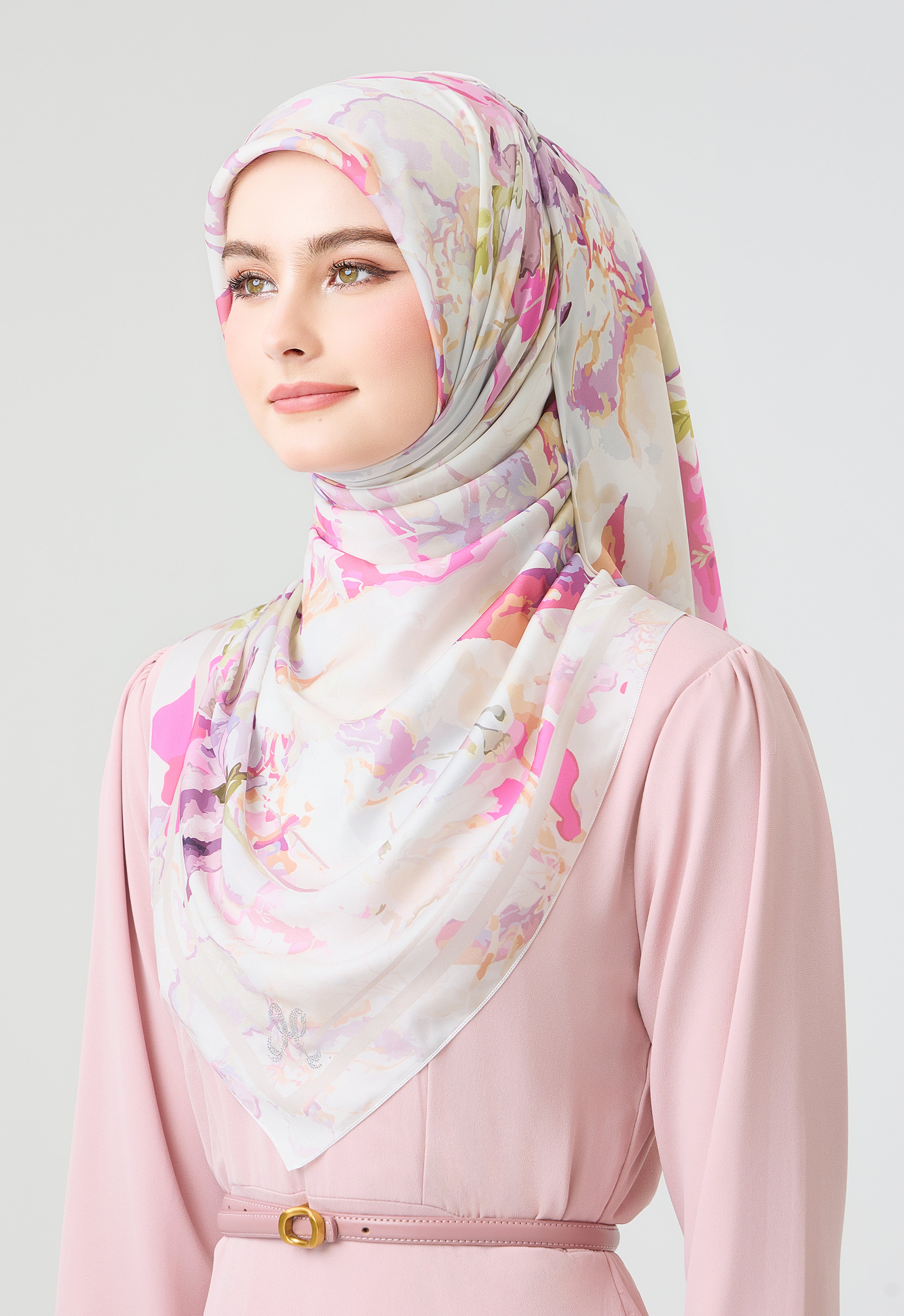 MINAZ Scarf | Petals - Pink