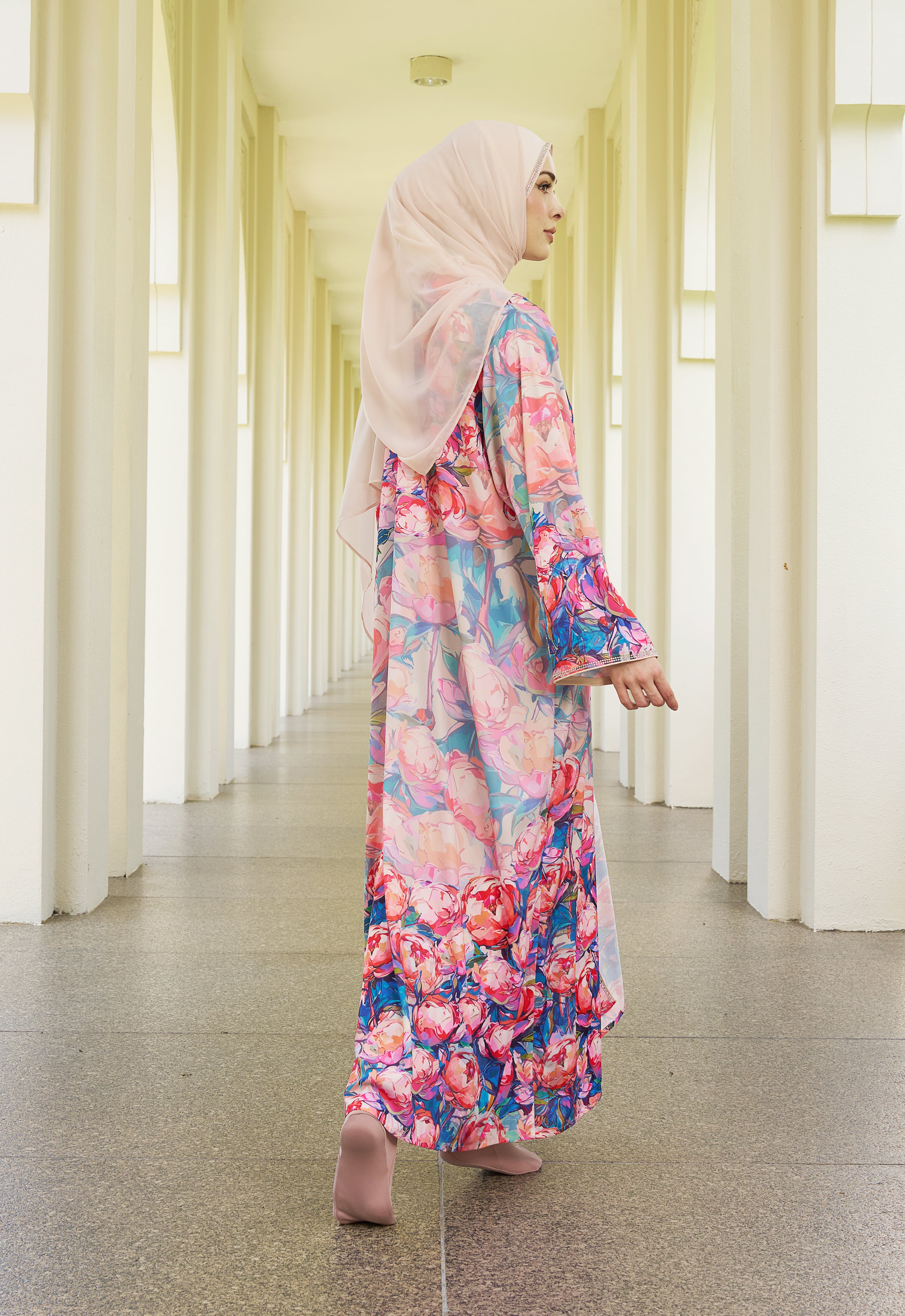 JIWA PRINTED LUXE ABAYA - DEALOVA