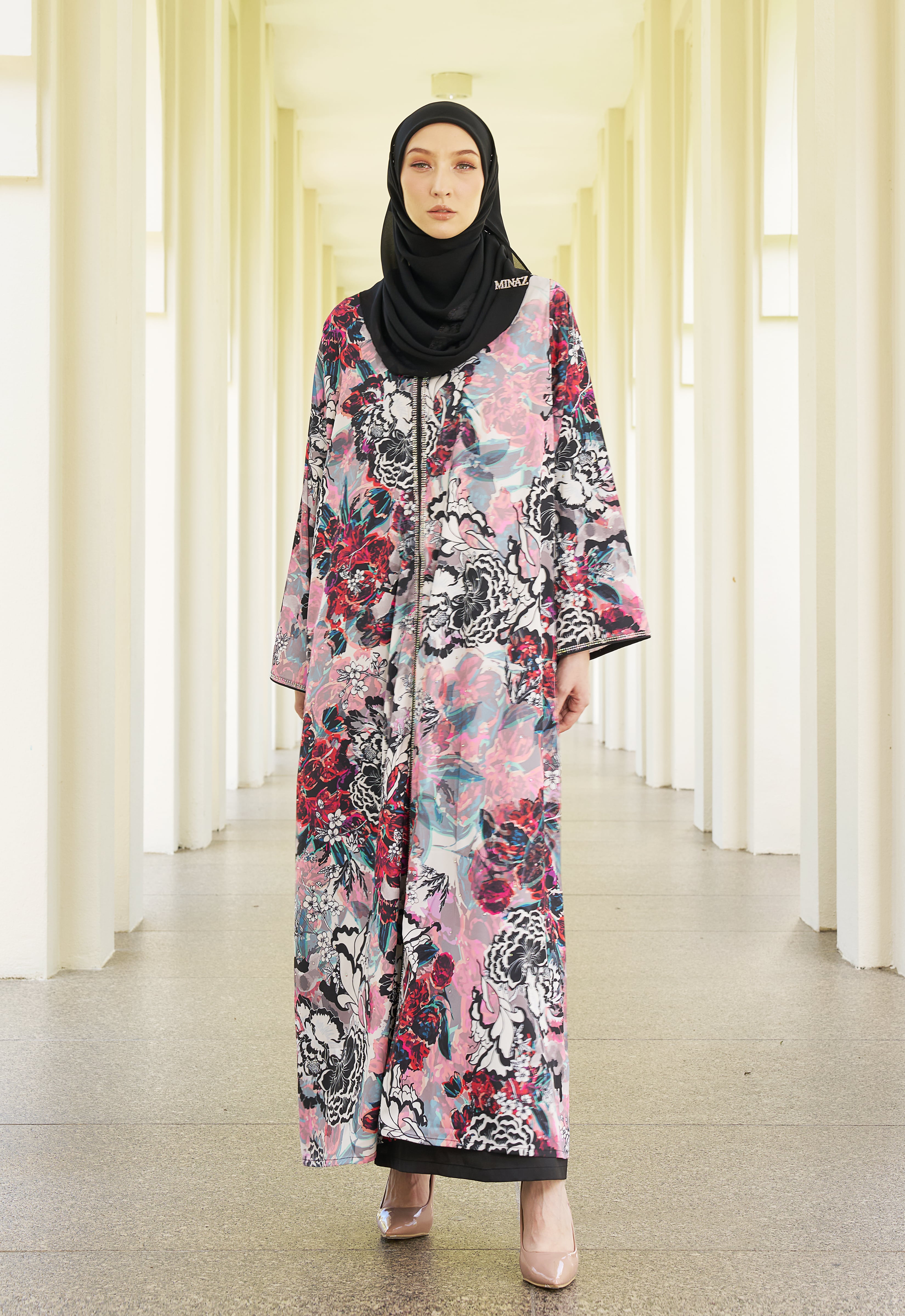 JIWA PRINTED LUXE ABAYA - MANROSE