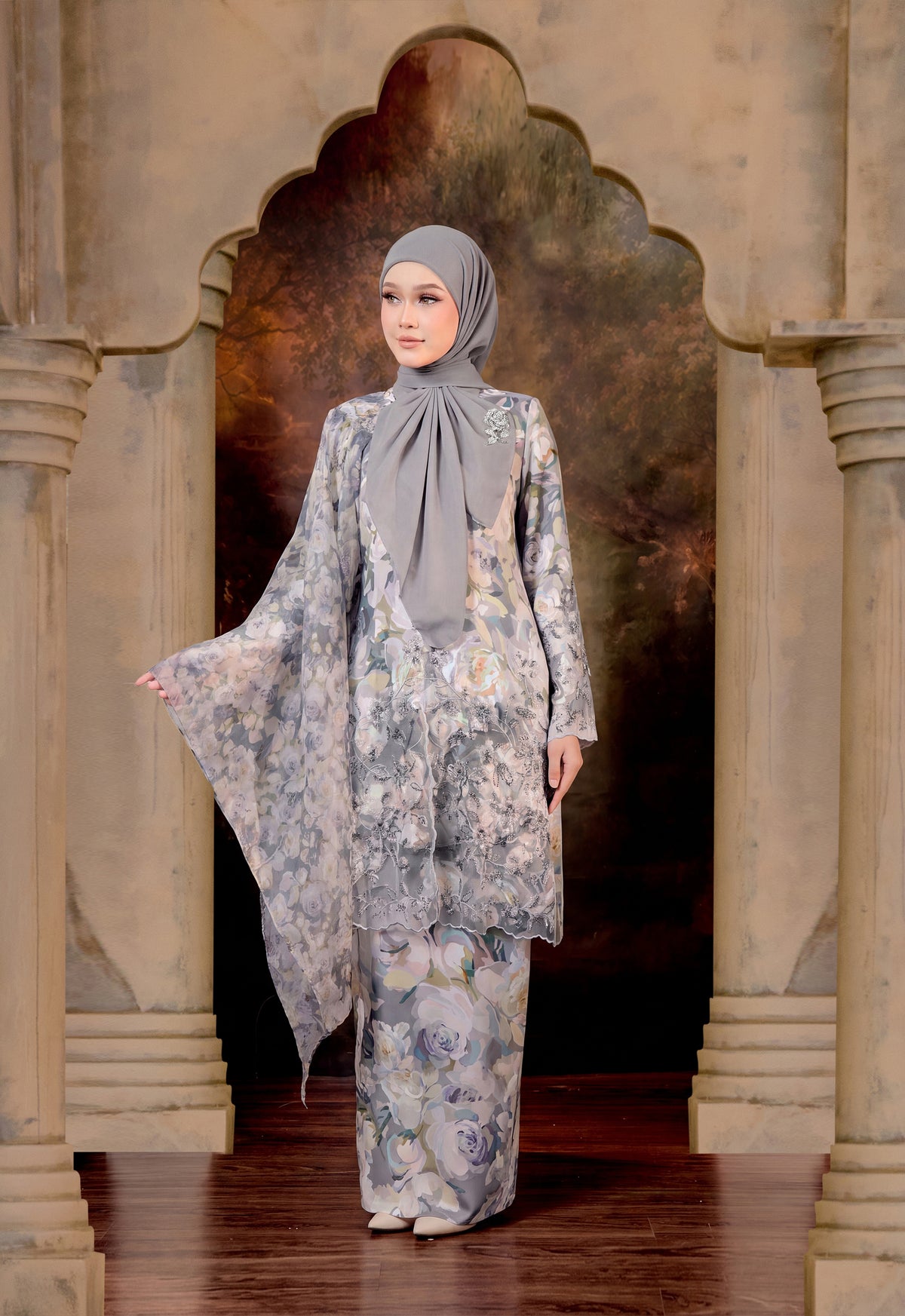PUSPA SERIES | PUSPA KEBAYA - GREY
