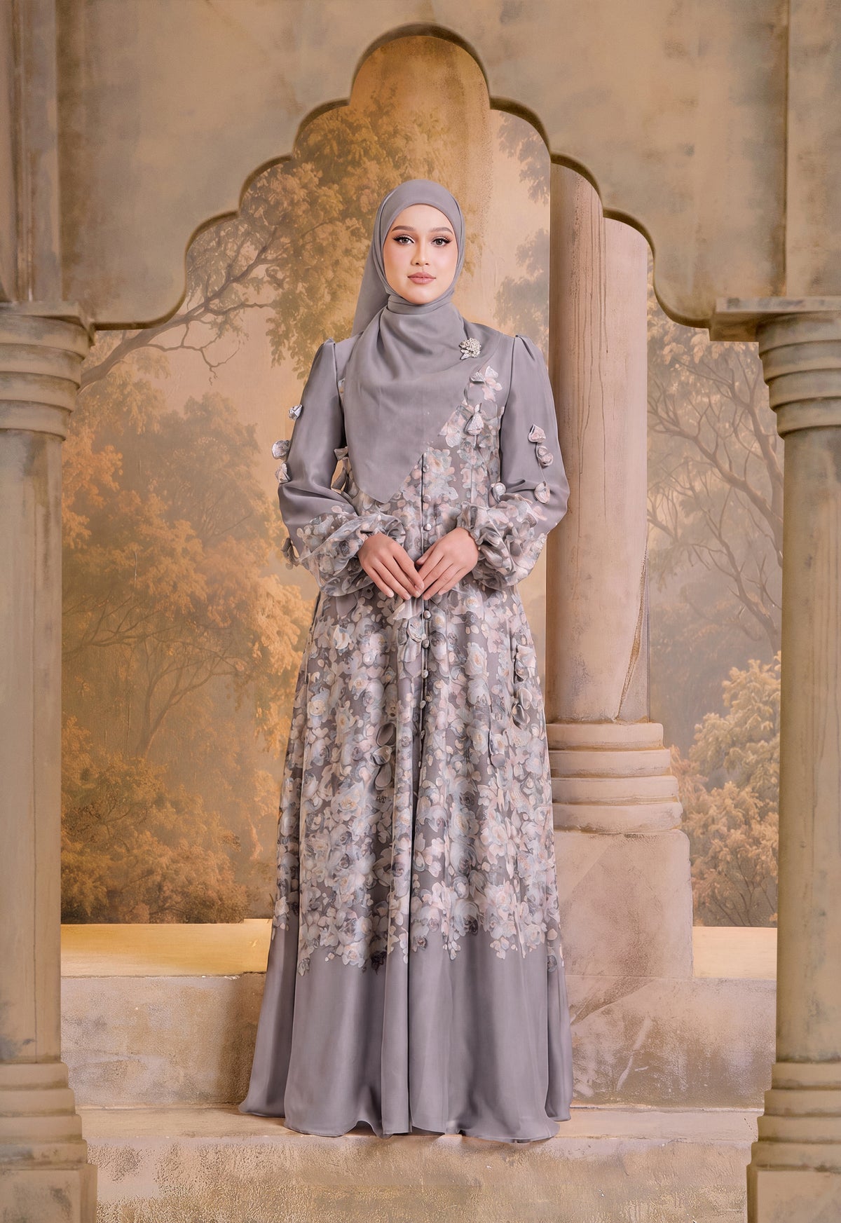 PUSPA SERIES | PUSPA LARAA DRESS - GREY