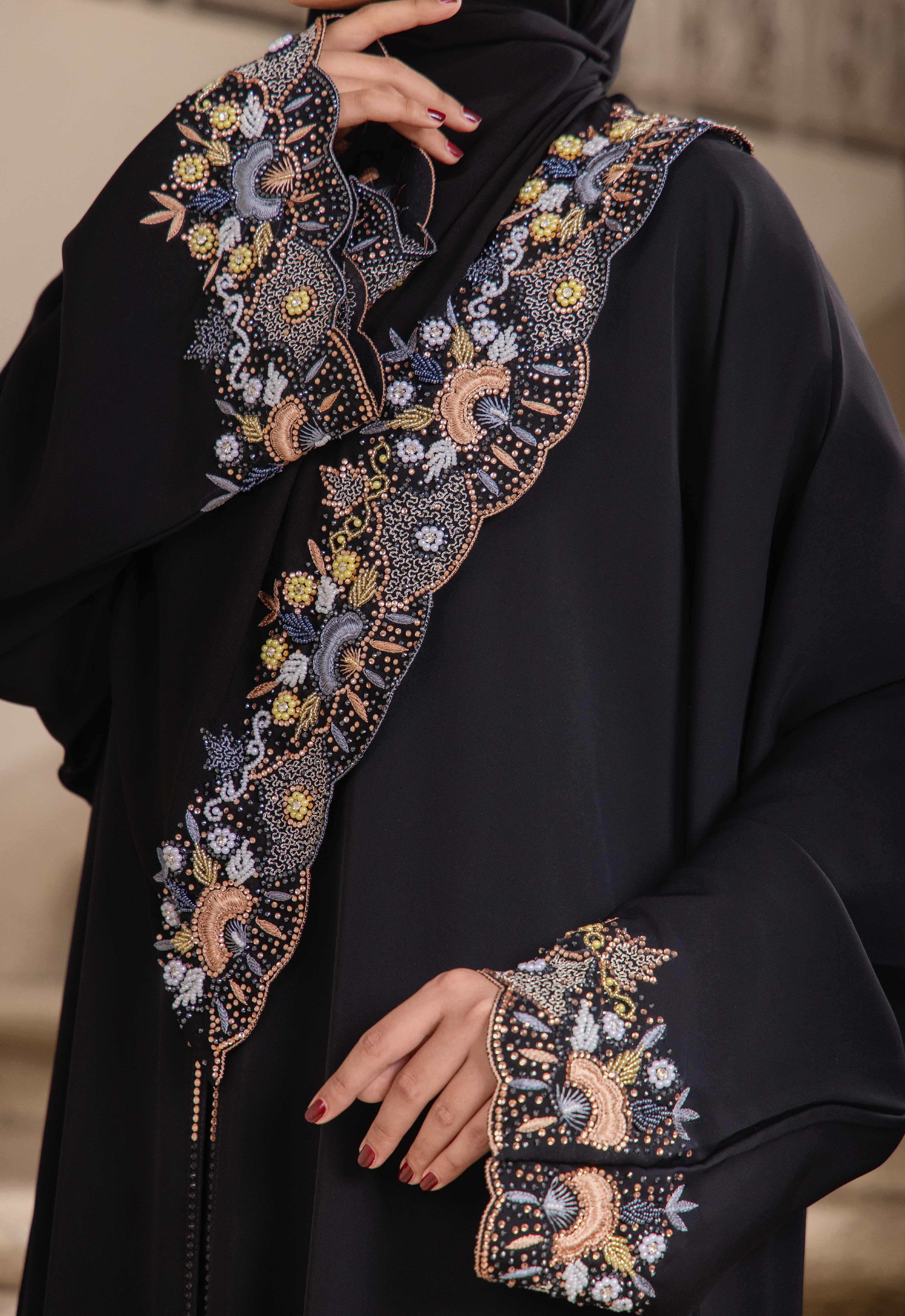 QASRINA PREMIUM ABAYA - BLACK