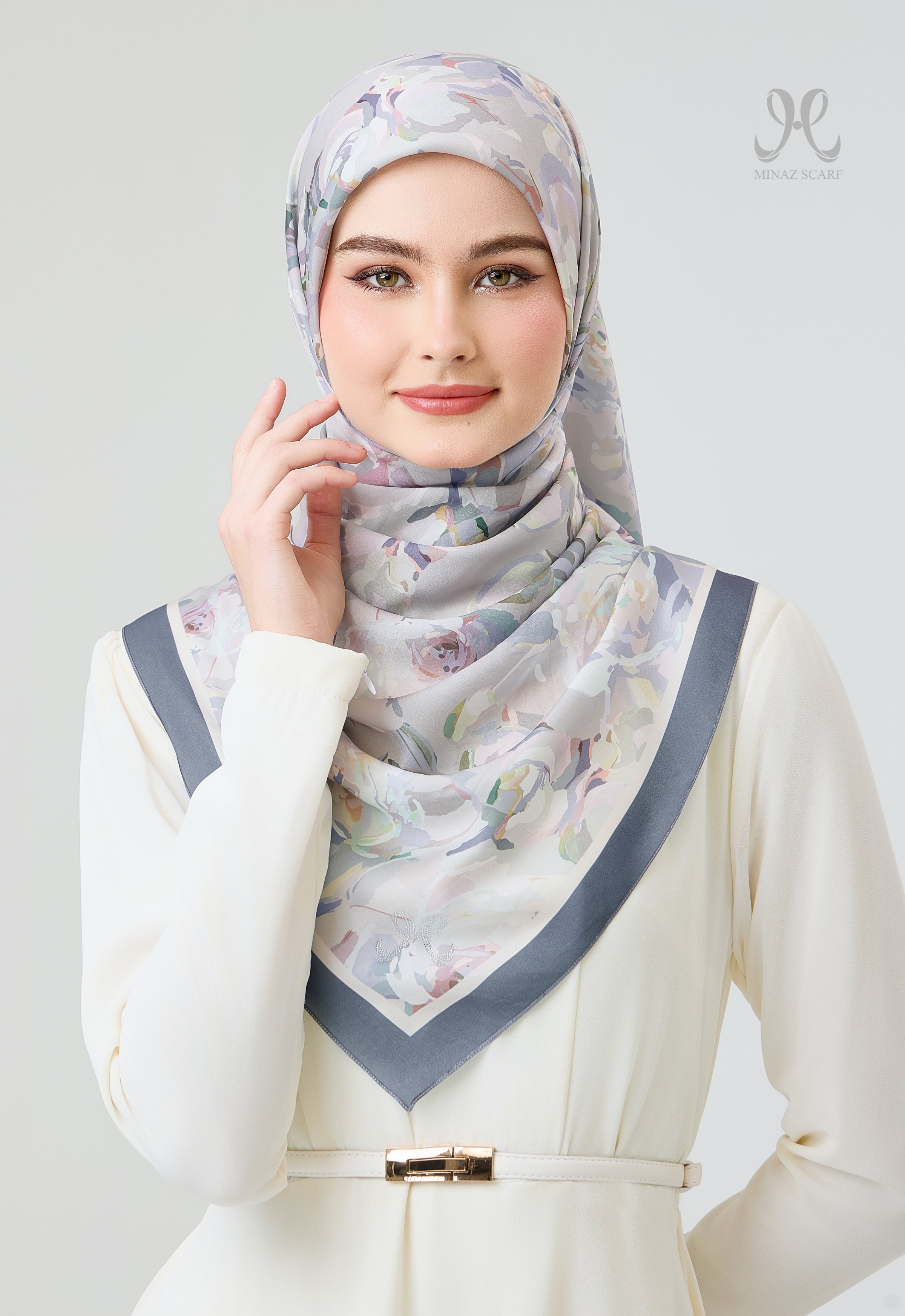 MINAZ Scarf | Rosella - Gray
