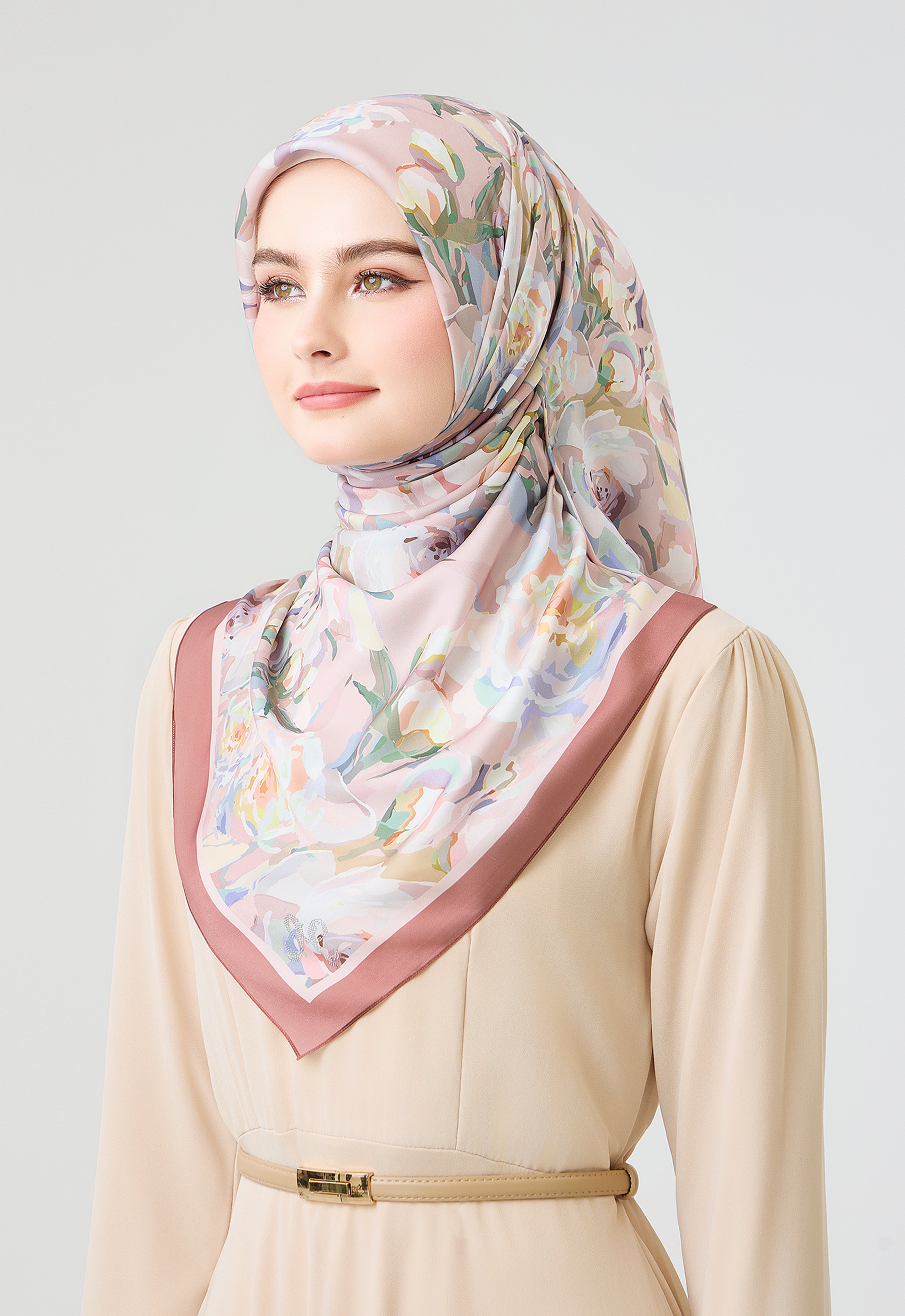 MINAZ Scarf | Rosella - Soft Brown