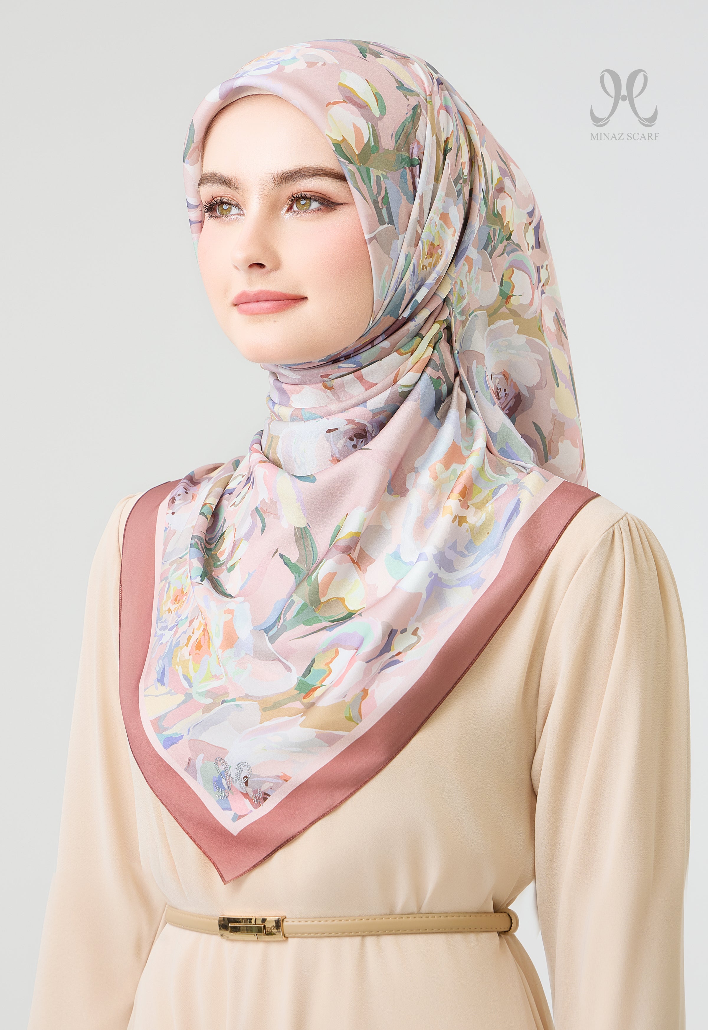 MINAZ Scarf | Rosella - Soft Brown