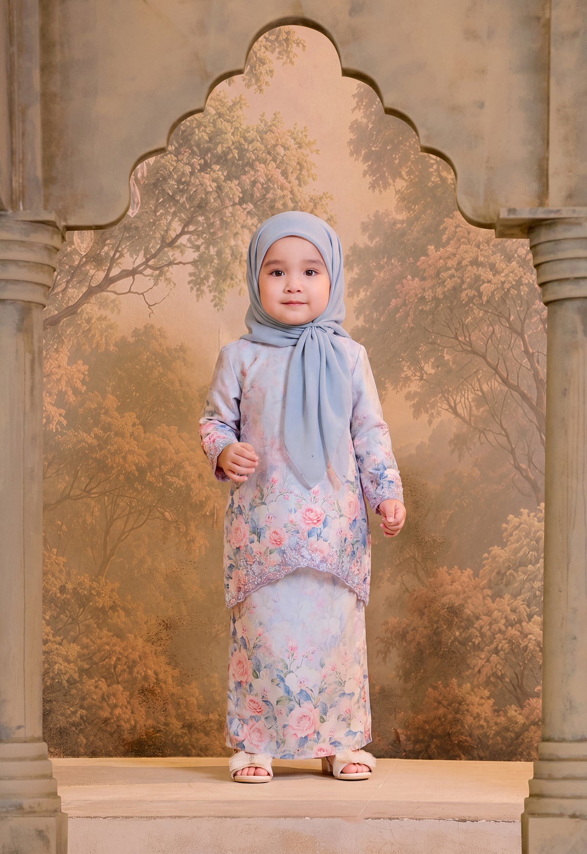 LUXE SERIES| ROSEY KURUNG KIDS - POWDER BLUE