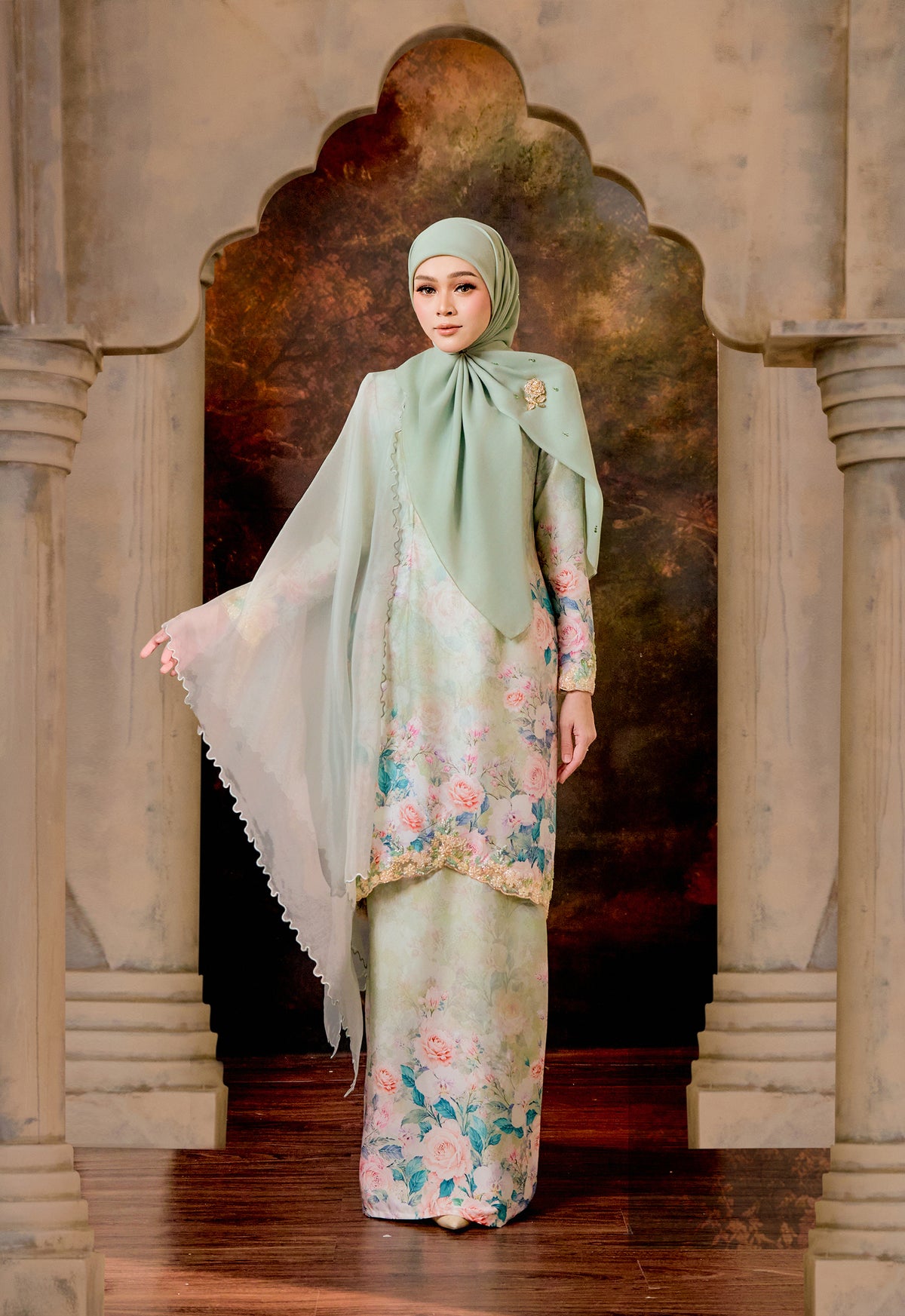 LUXE SERIES | ROSEY ANGGUN KURUNG MODERN - SAGE GREEN