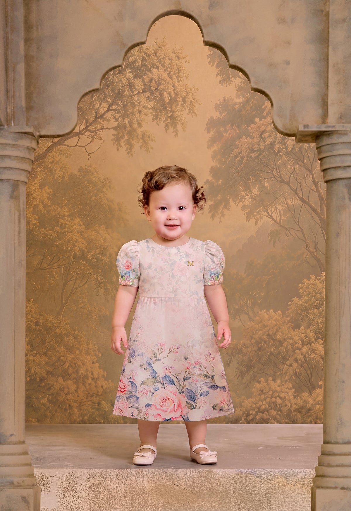 LUXE SERIES | ROSEY BABY DRESS - SOFT PINK