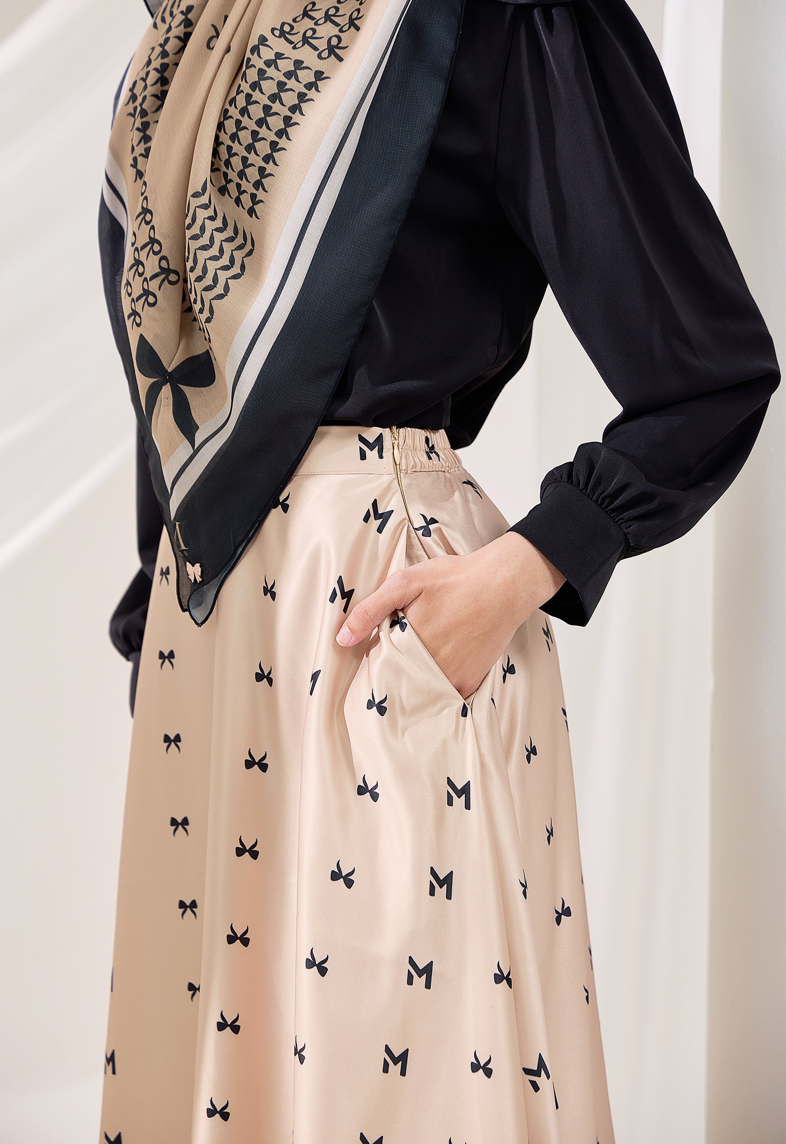 BOWEE SKIRT - LIGHT BROWN