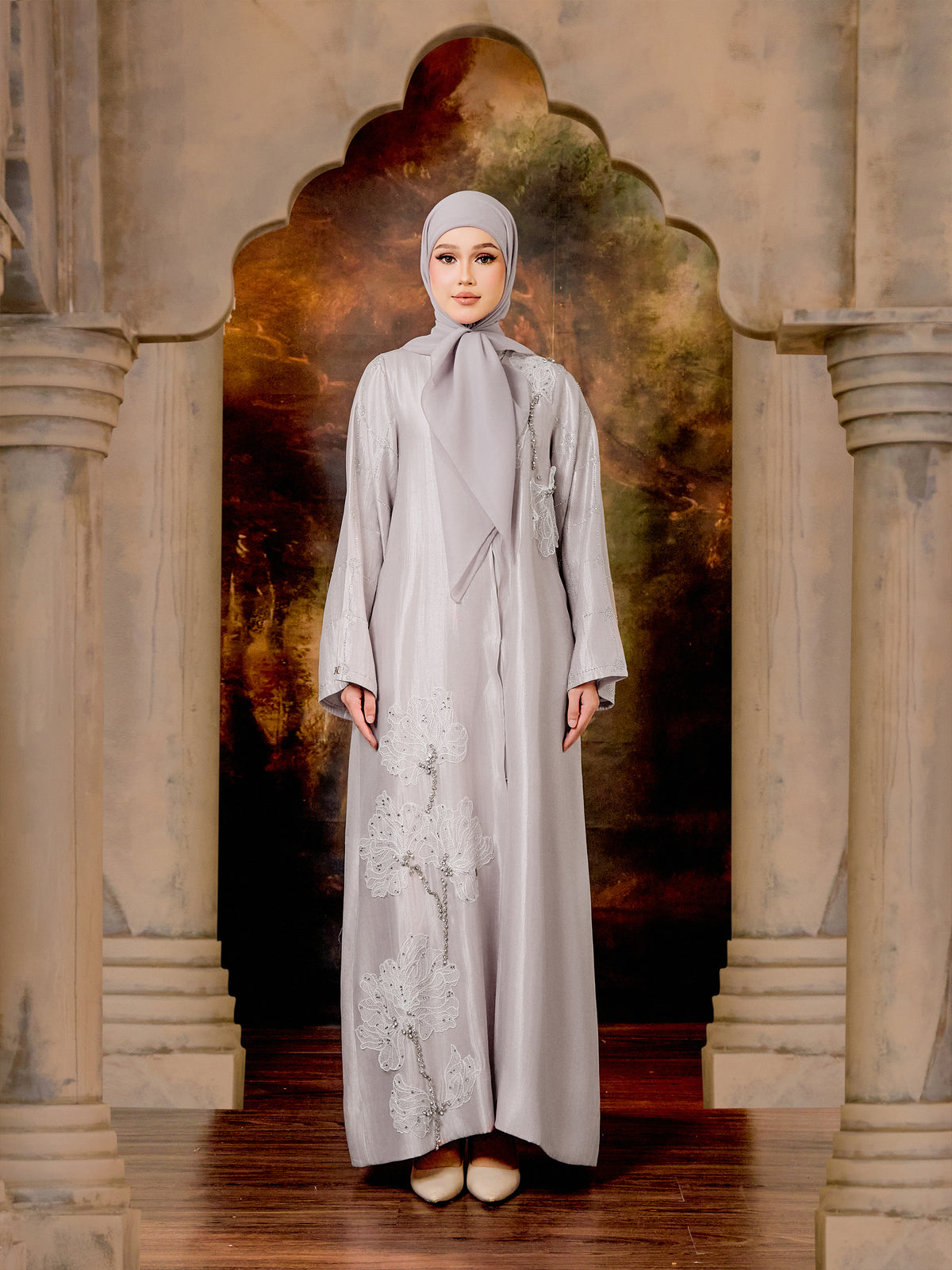 SUPER LUXE SERIES |SANDRA CARDIGAN JOOBAH - SILVER