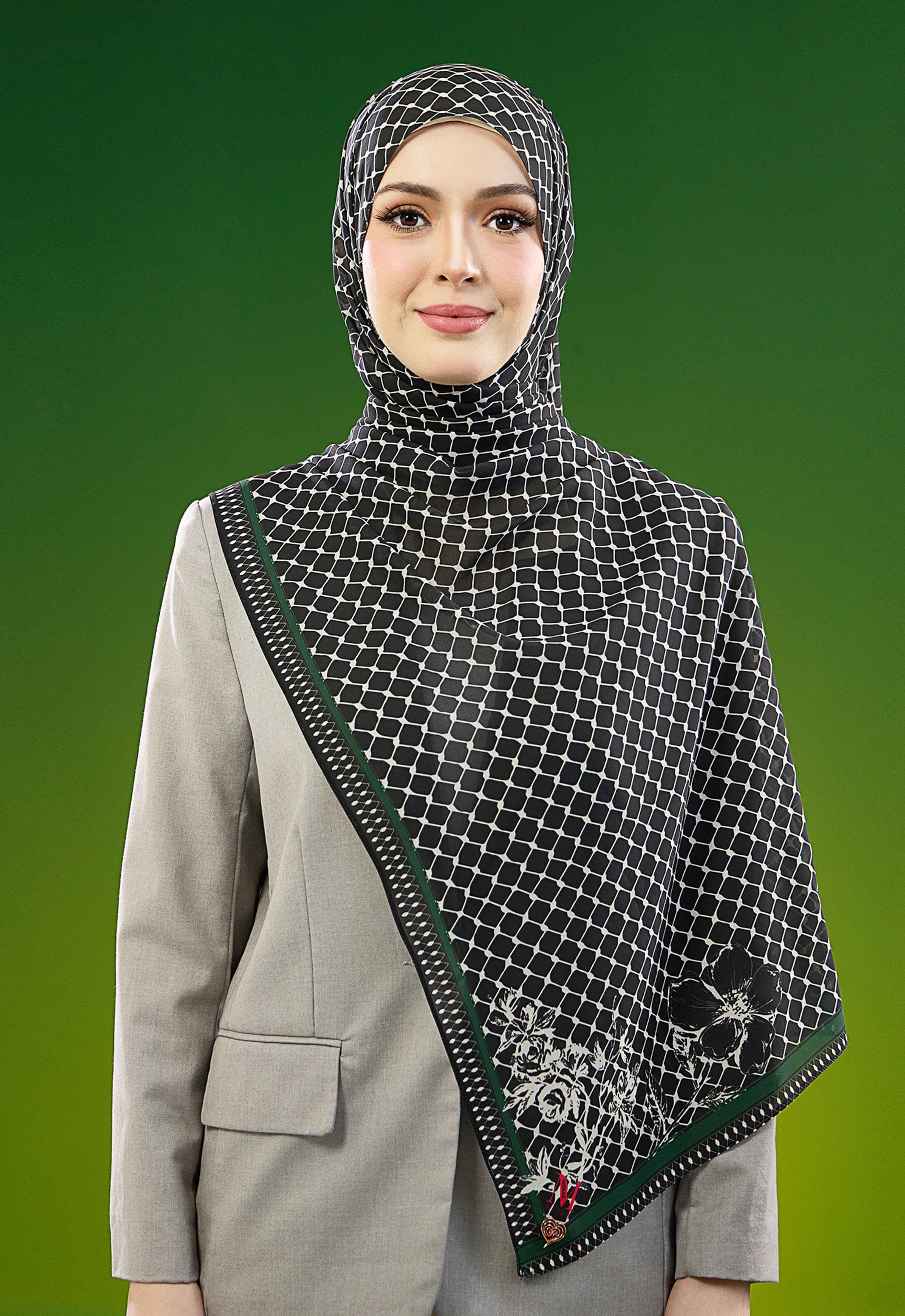 FREE PALESTINE SHAWL - KUFIYA BLACK