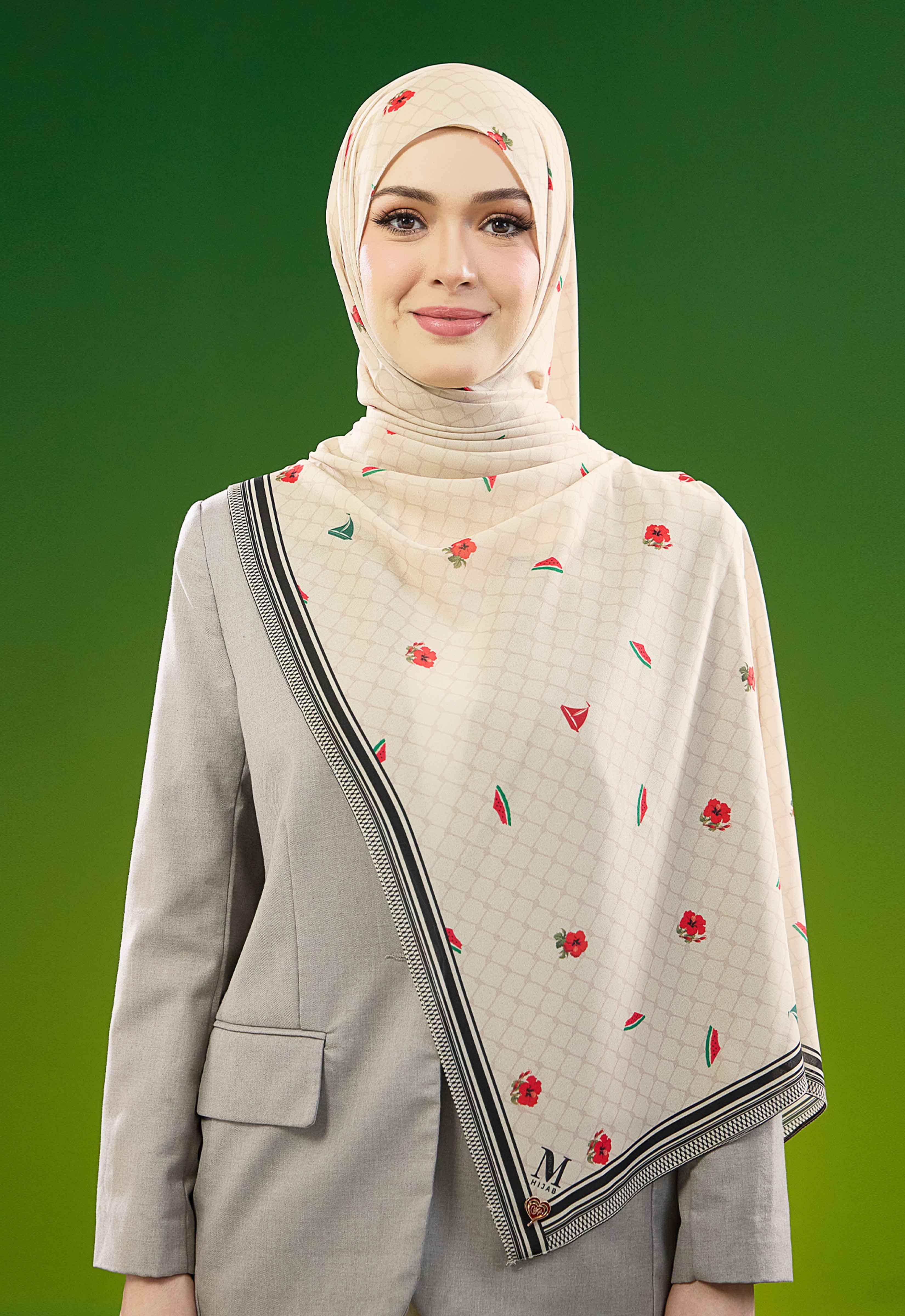 FREE PALESTINE SHAWL - SUMUD CHAMPAGNE