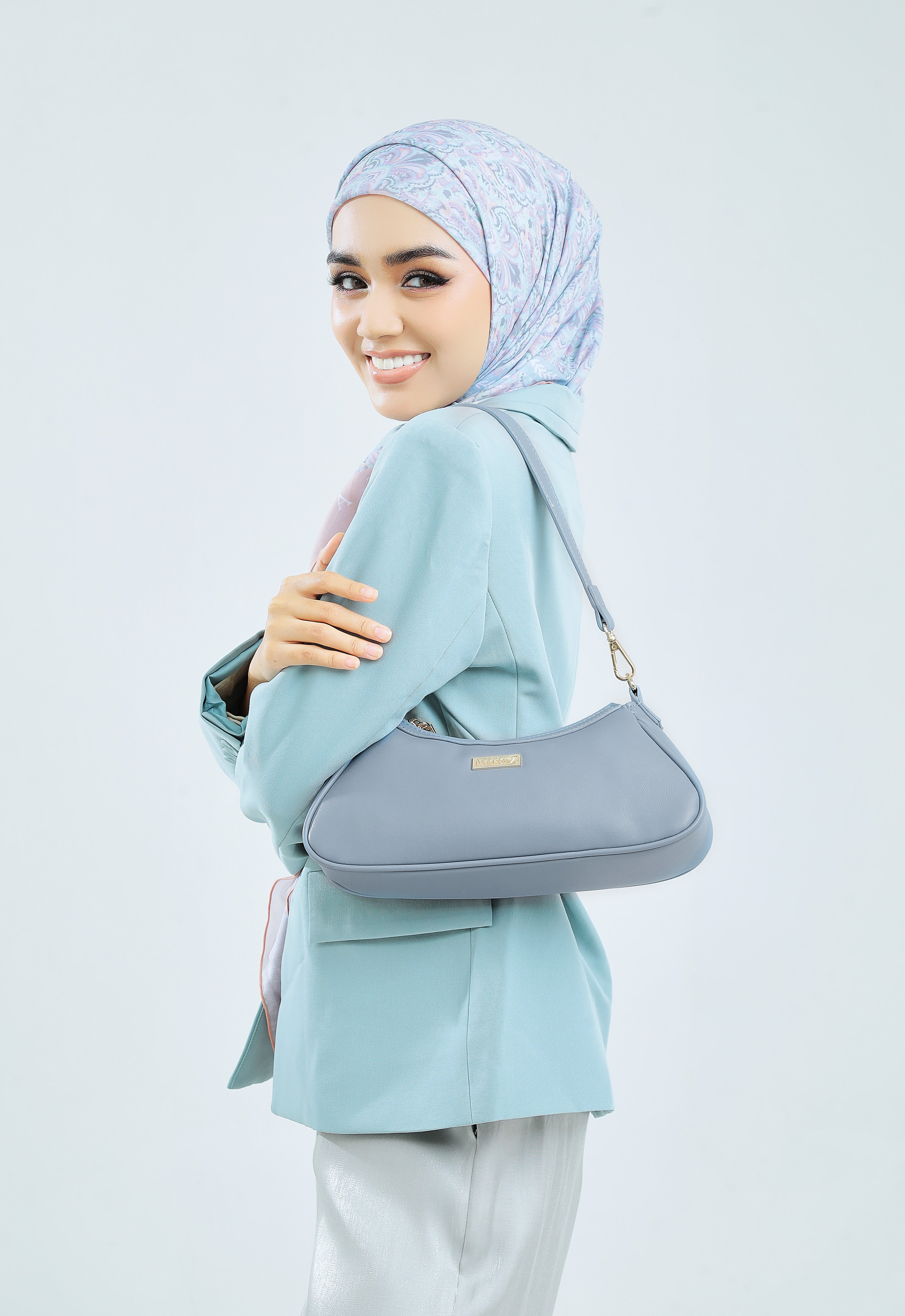 SARA SHOULDER BAG - STEEL BLUE