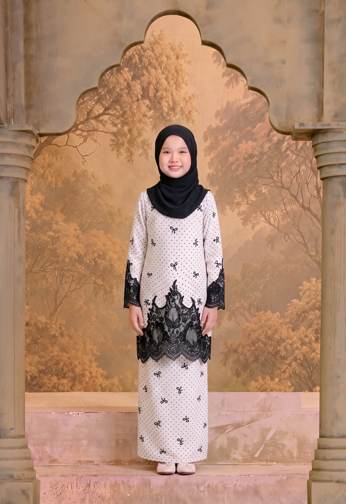 CLASSIC SERIES | TEJA KURUNG KIDS - BLACK WHITE