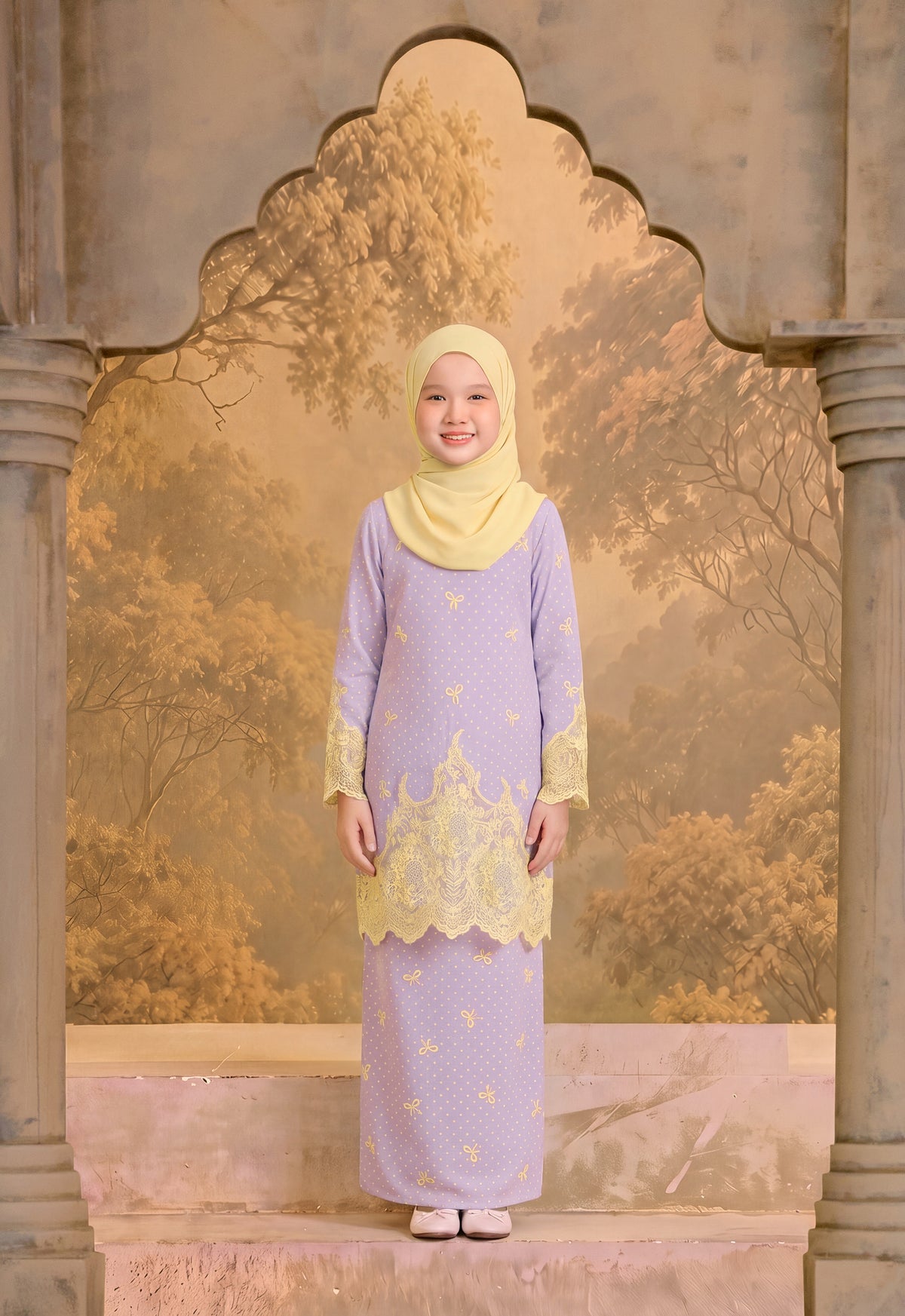 CLASSIC SERIES | TEJA KURUNG KIDS - PASTEL PURPLE