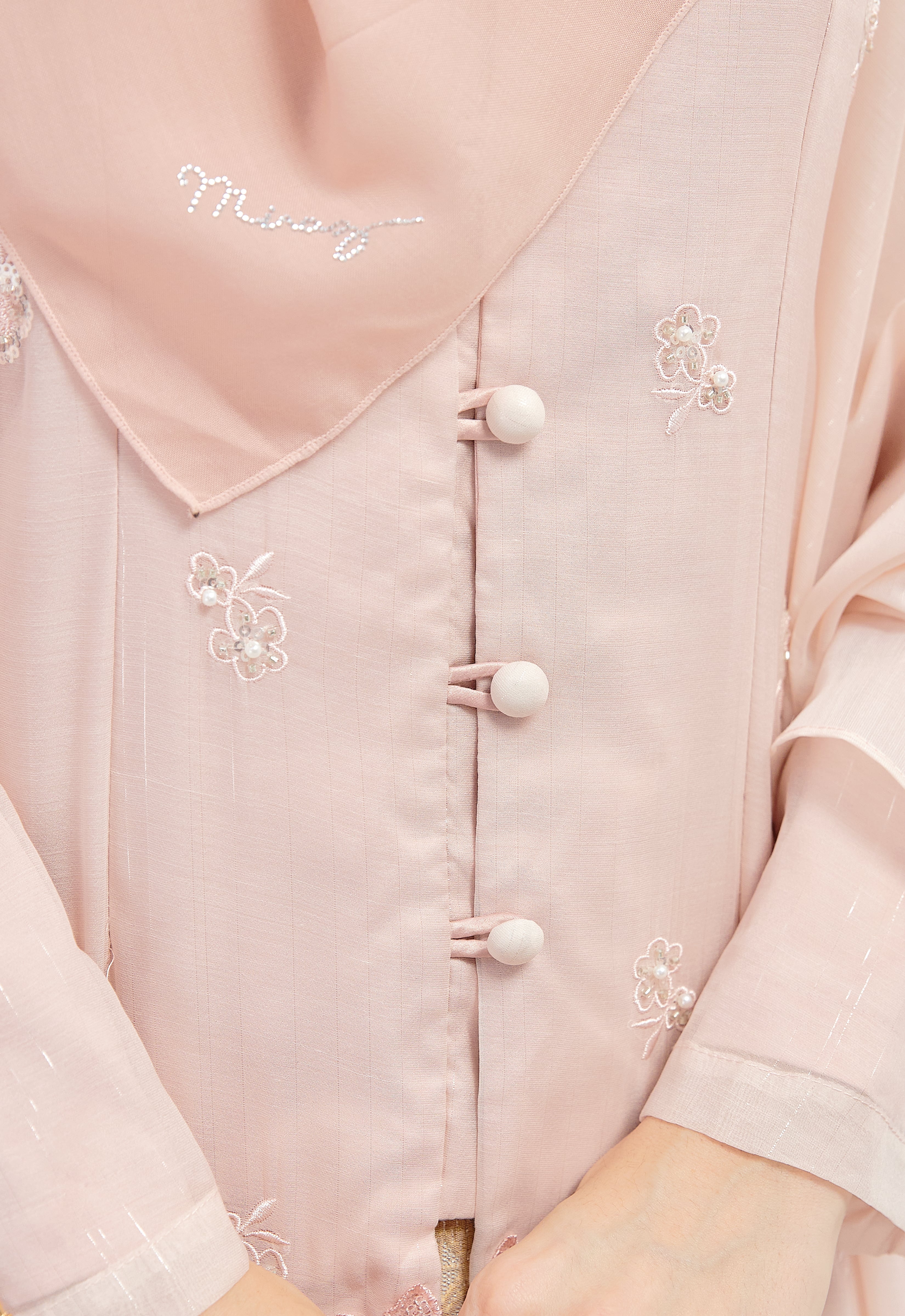 TENGKU AMINAH KEBAYA SONGKET - SOFT PINK