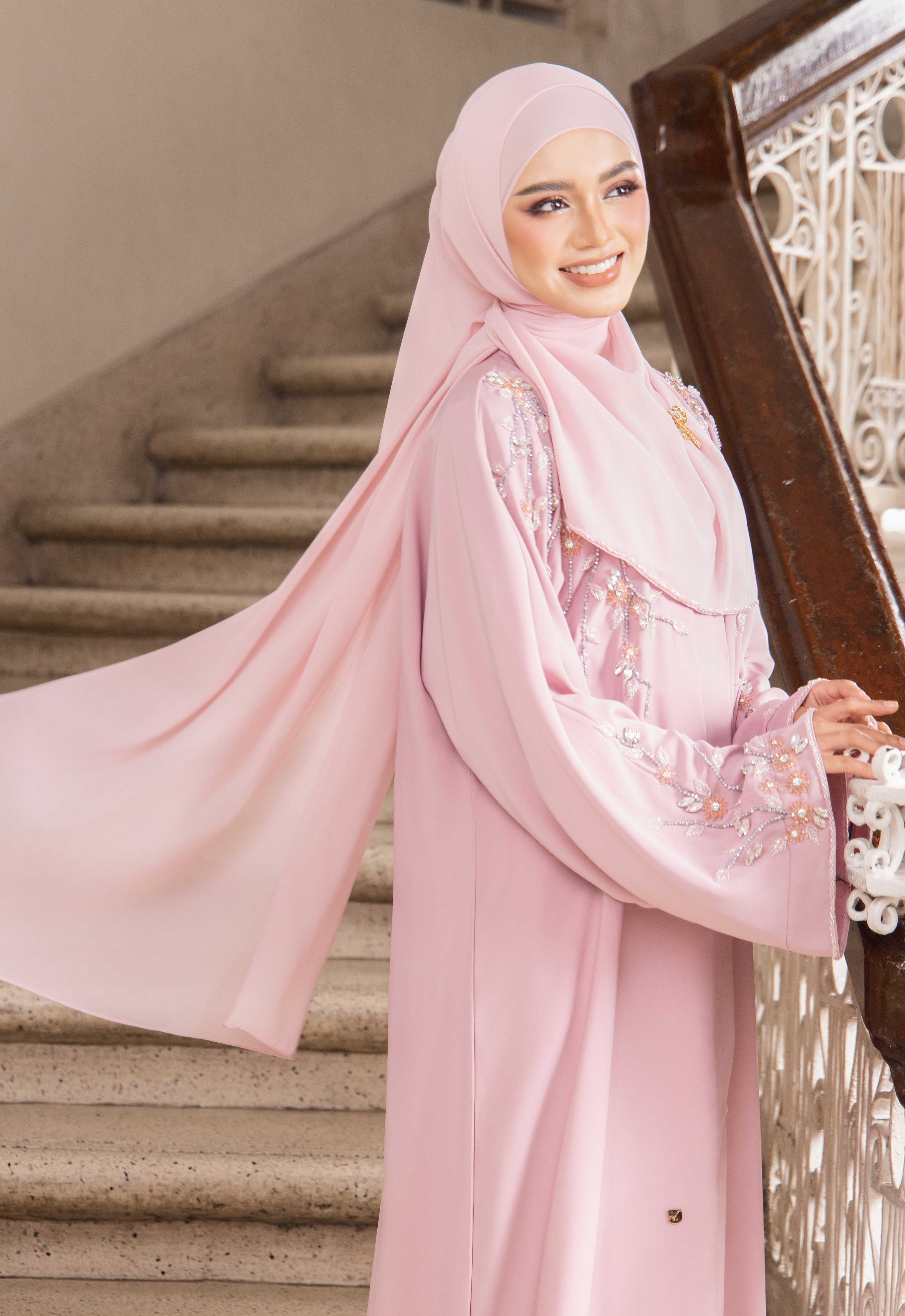 TASNEEM LUXE ABAYA - PINK