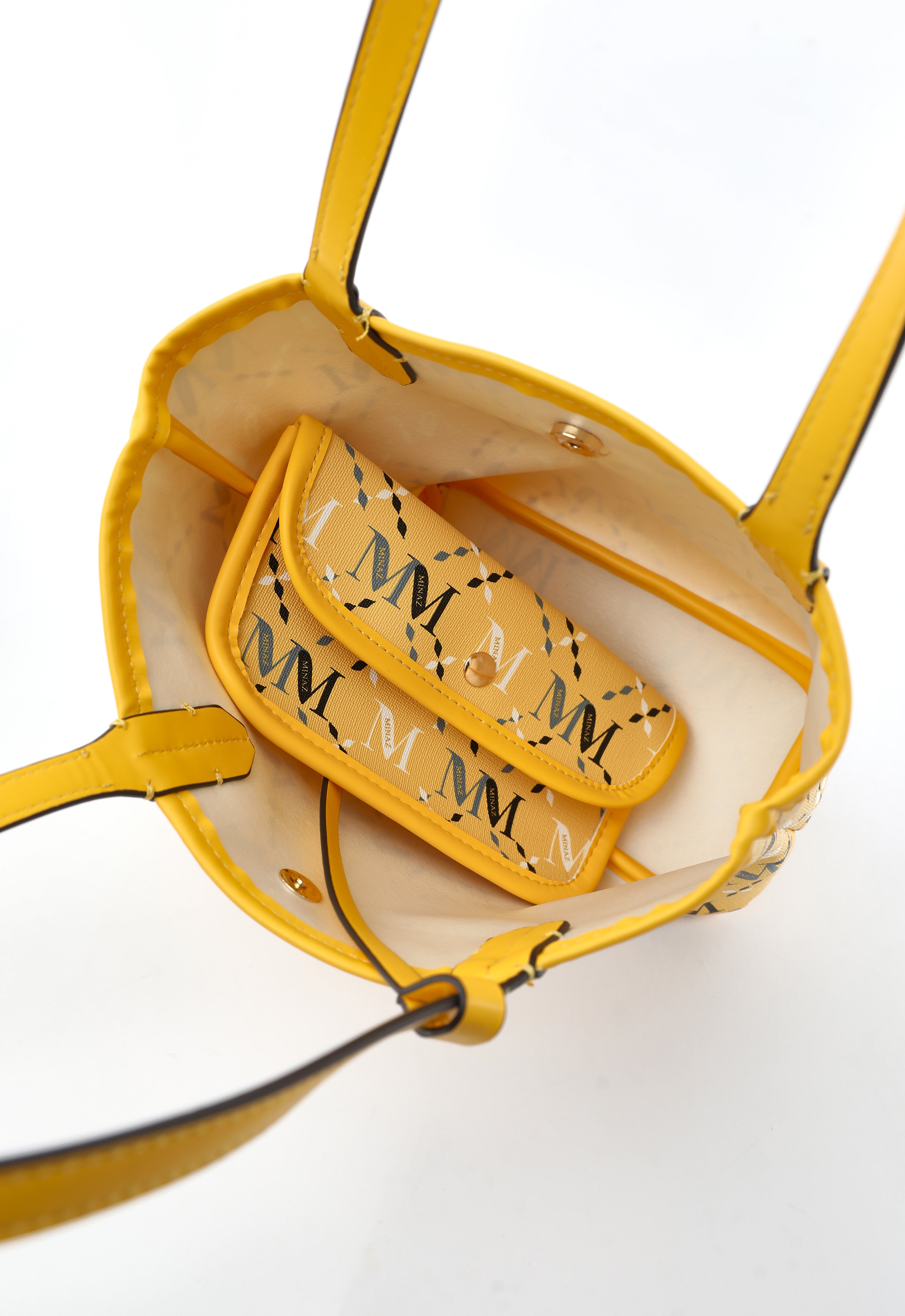 ARYA MONOGRAM TOTE BAG -  YELLOW