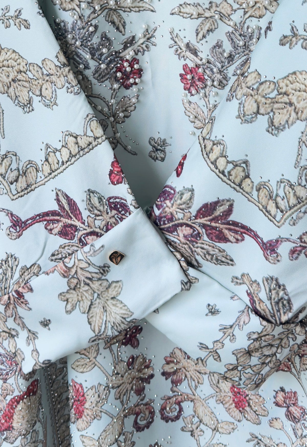 ARISHA PRINTED JALABIYA - MINT GREEN