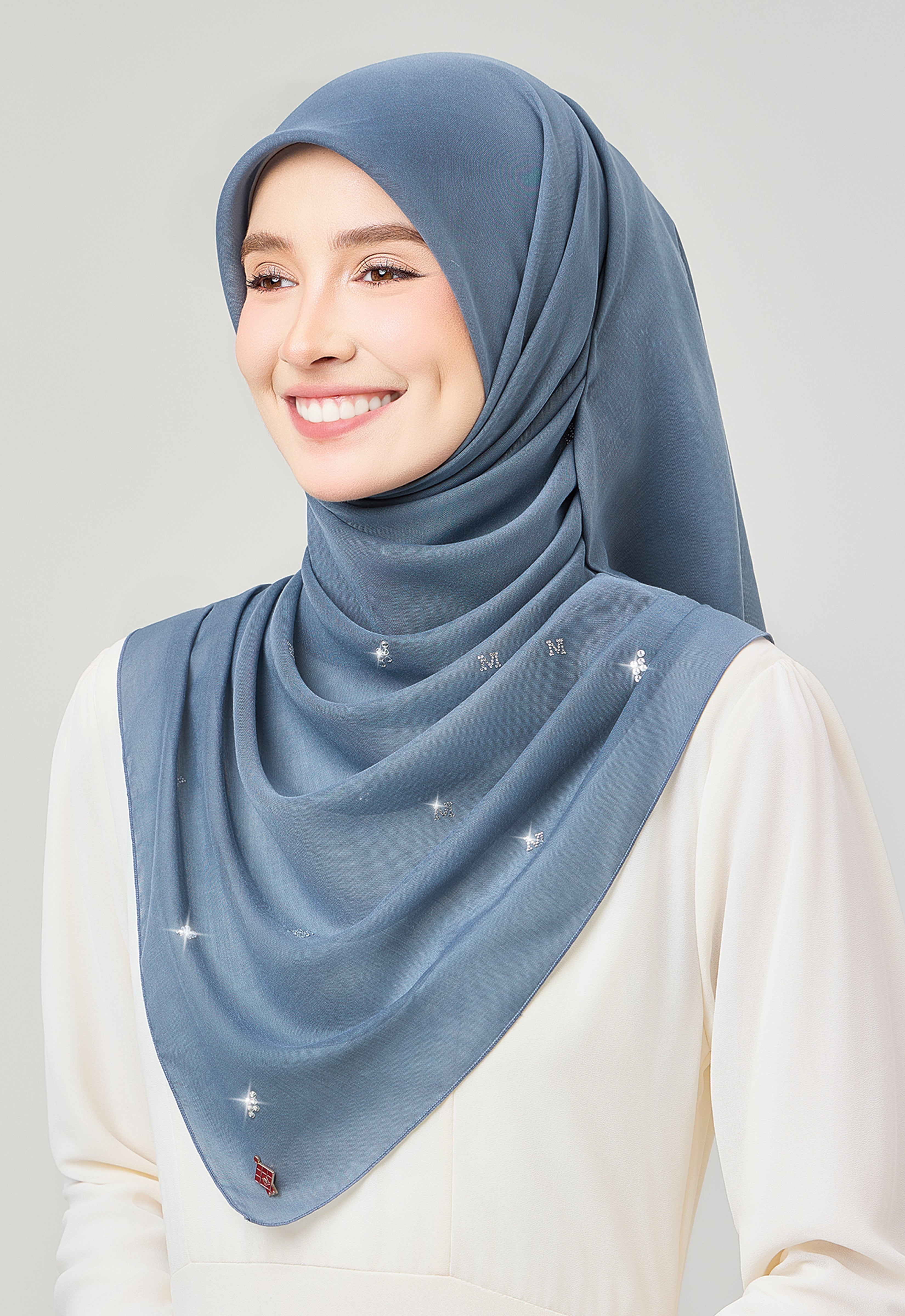 SETULUS RAYA PLAIN STONE - ASH BLUE