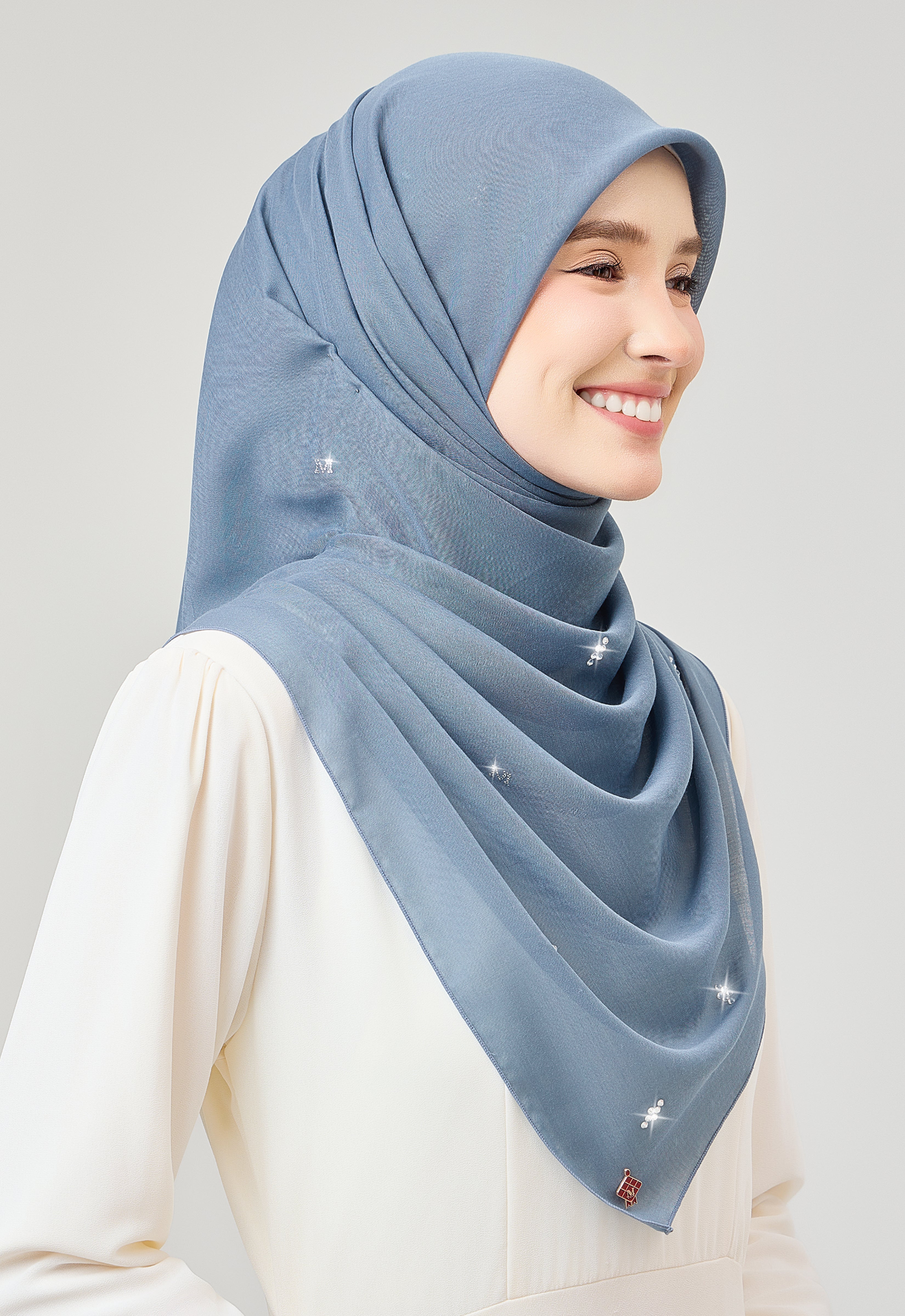 SETULUS RAYA PLAIN STONE - ASH BLUE