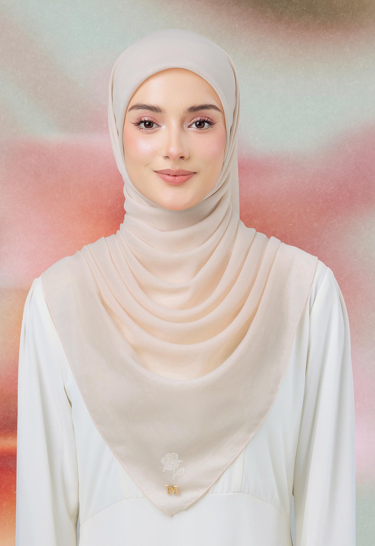 MINAZ HIJAB |  PLAIN BASIC ROSEY - NUDE